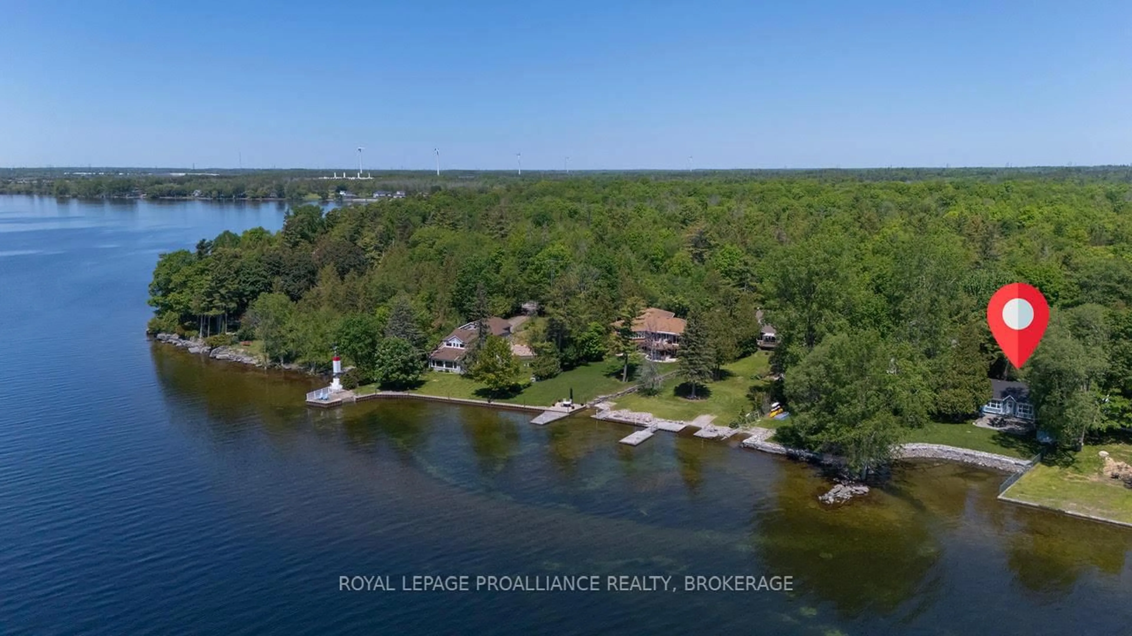 A pic from outside/outdoor area/front of a property/back of a property/a pic from drone, water/lake/river/ocean view for 138 Nicholson Point Rd, Bath Ontario K0H 1G0
