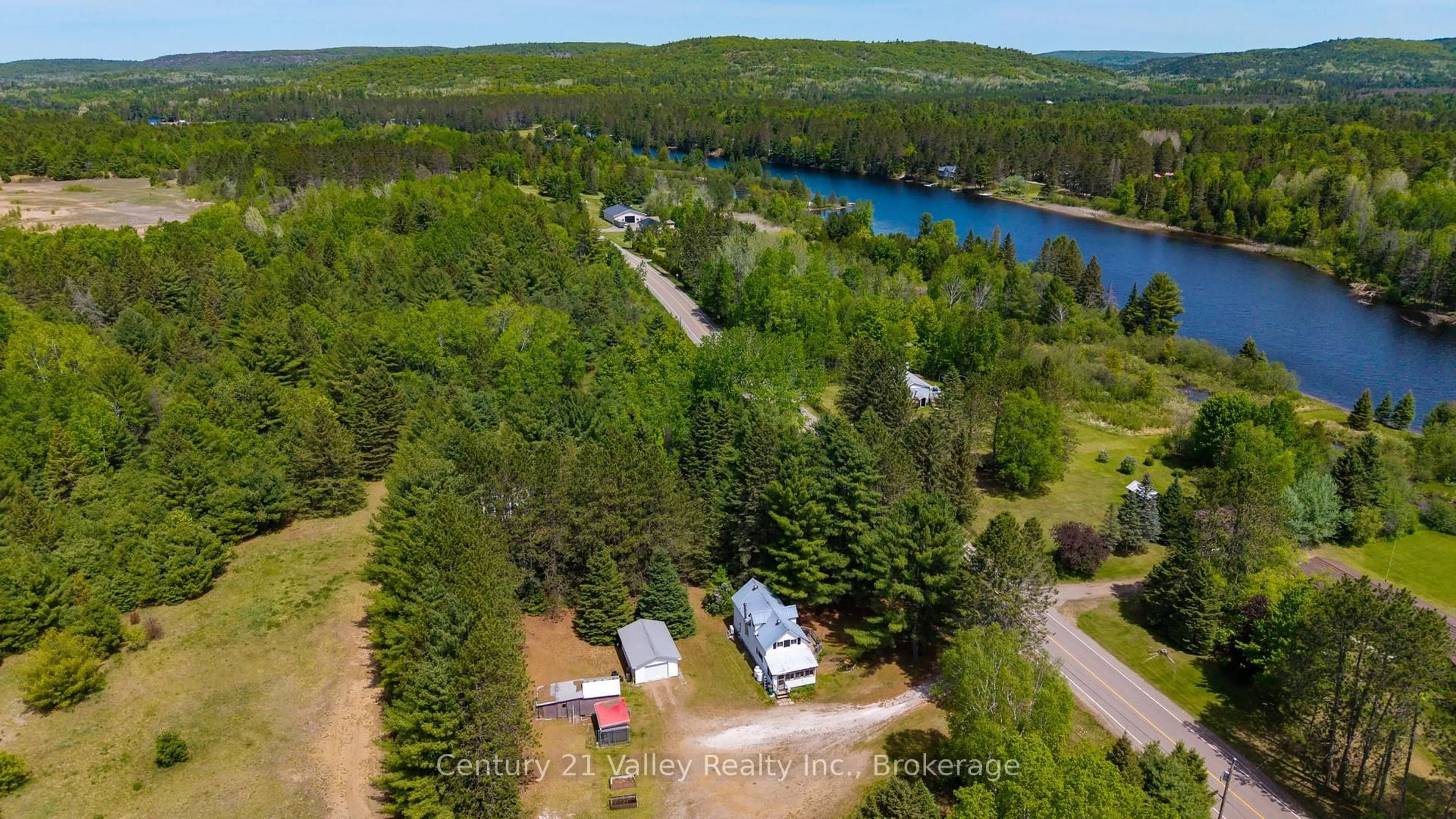 A pic from outside/outdoor area/front of a property/back of a property/a pic from drone, water/lake/river/ocean view for 5835A Matawatchan Rd, Mackey Ontario K0J 1R0