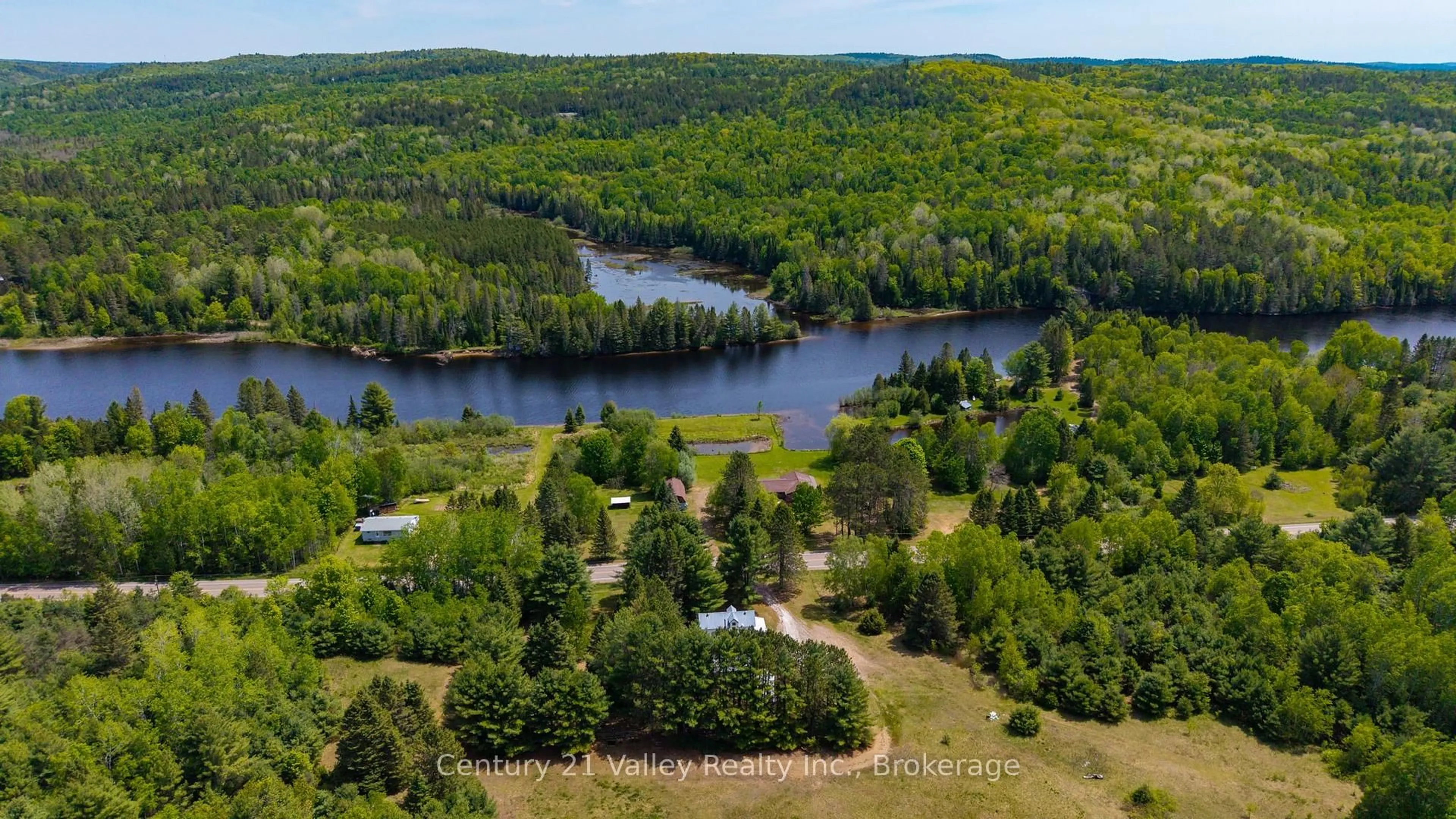 A pic from outside/outdoor area/front of a property/back of a property/a pic from drone, water/lake/river/ocean view for 5835A Matawatchan Rd, Mackey Ontario K0J 1R0