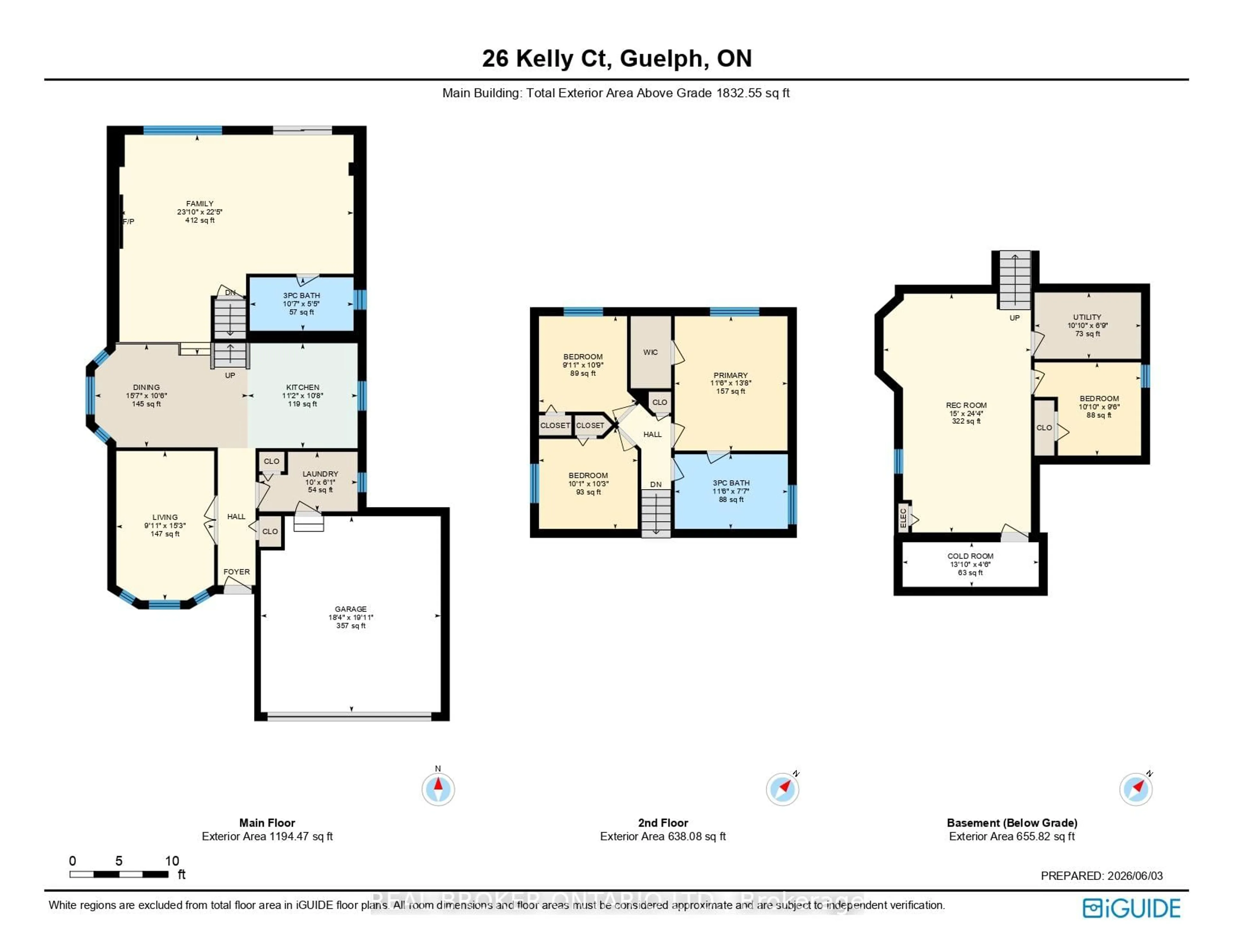 Floor plan for 26 Kelly Crt, Guelph Ontario N1K 1W3