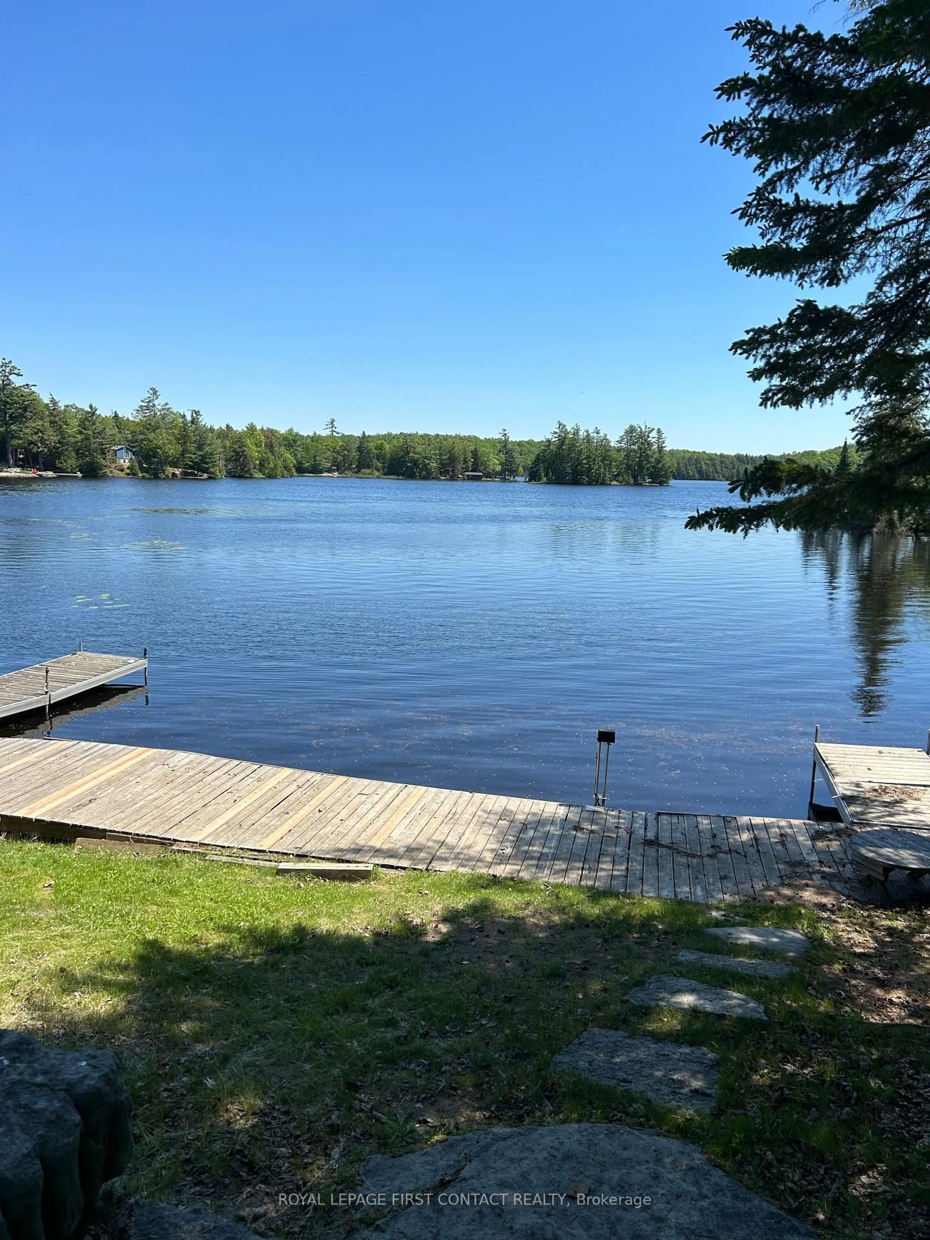 A pic from outside/outdoor area/front of a property/back of a property/a pic from drone, water/lake/river/ocean view for 103 Peninsula Dr, Trent Lakes Ontario K9J 6X3