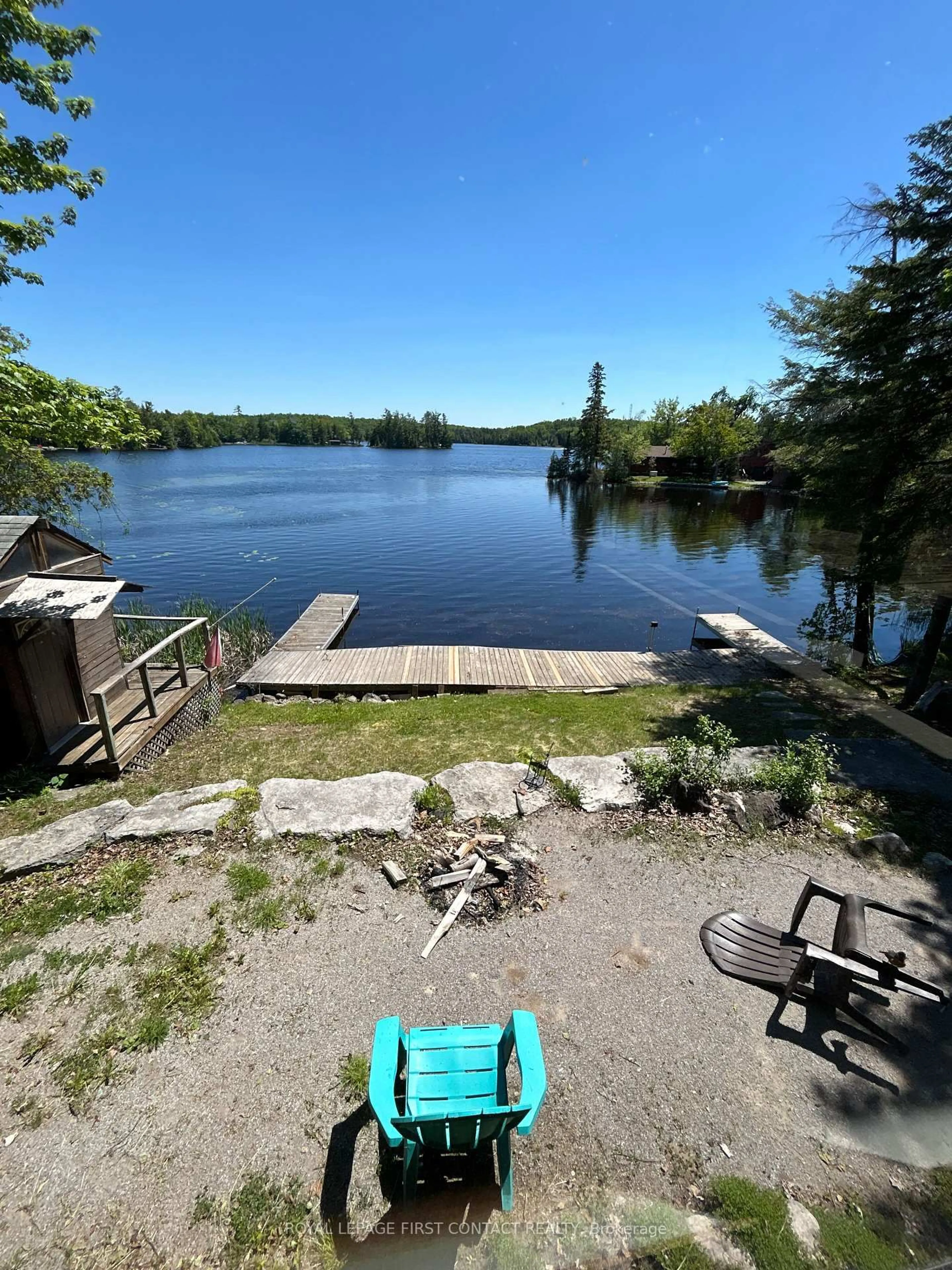 Patio, water/lake/river/ocean view for 103 Peninsula Dr, Trent Lakes Ontario K9J 6X3