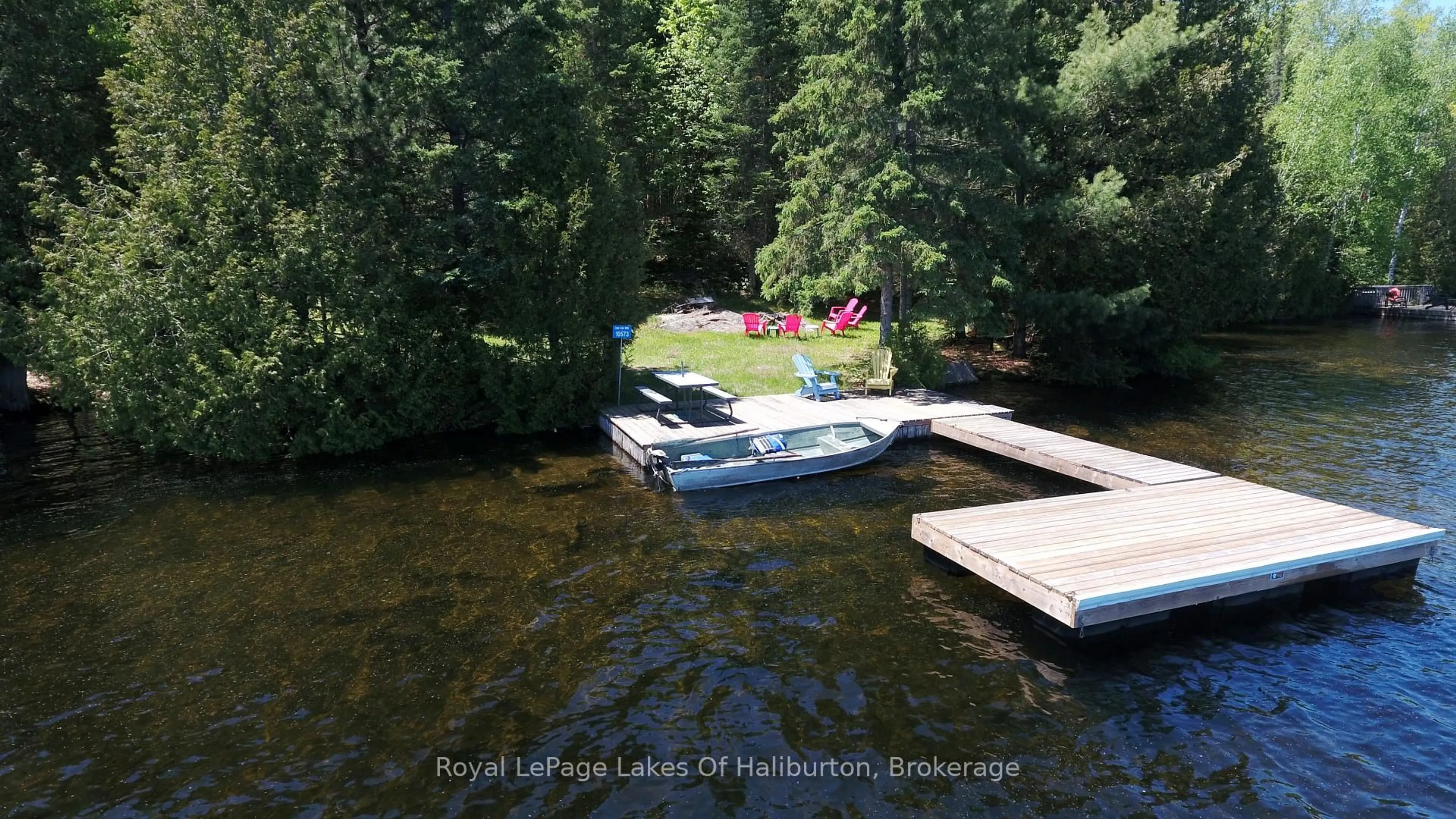 A pic from outside/outdoor area/front of a property/back of a property/a pic from drone, water/lake/river/ocean view for 10573 Loon Lake WAO, Highlands East Ontario K0M 1S0