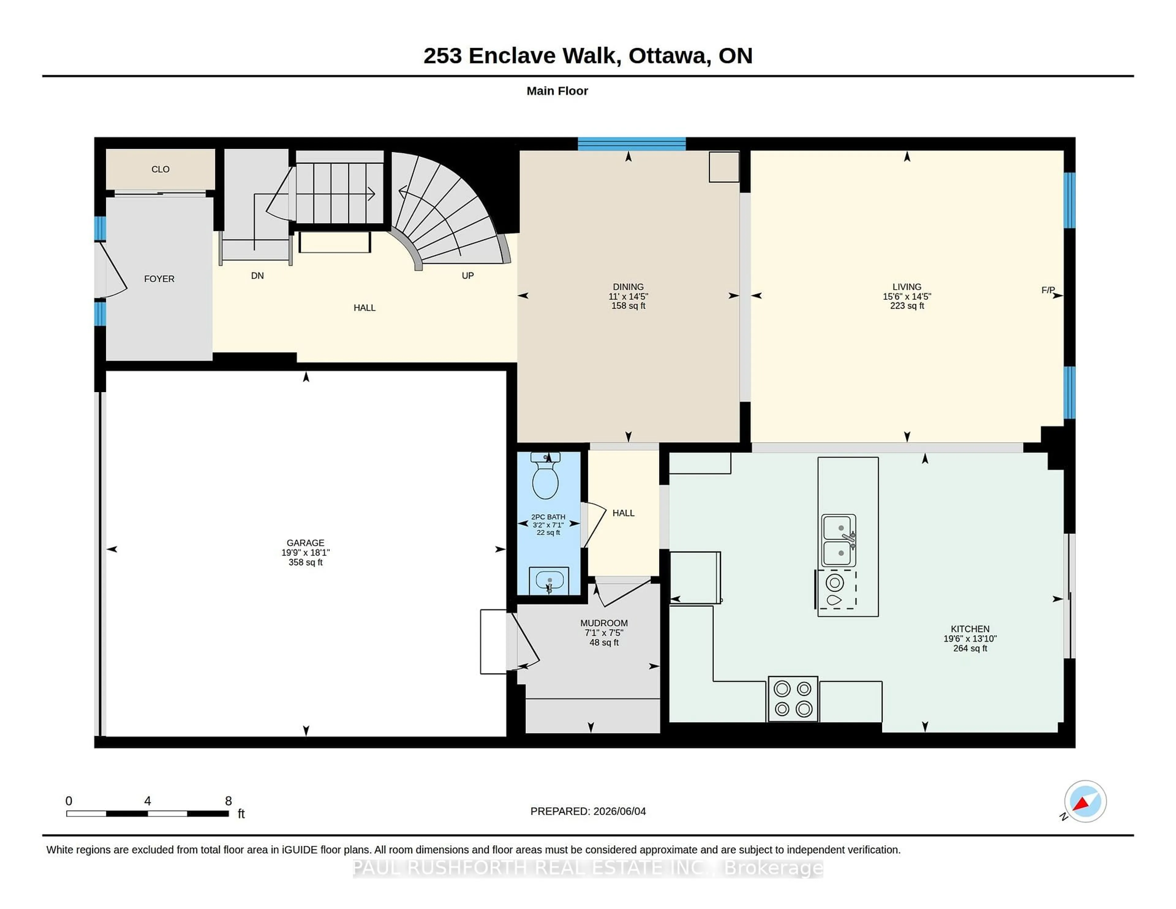 Floor plan for 253 Enclave Walk, Ottawa Ontario K1W 0J5