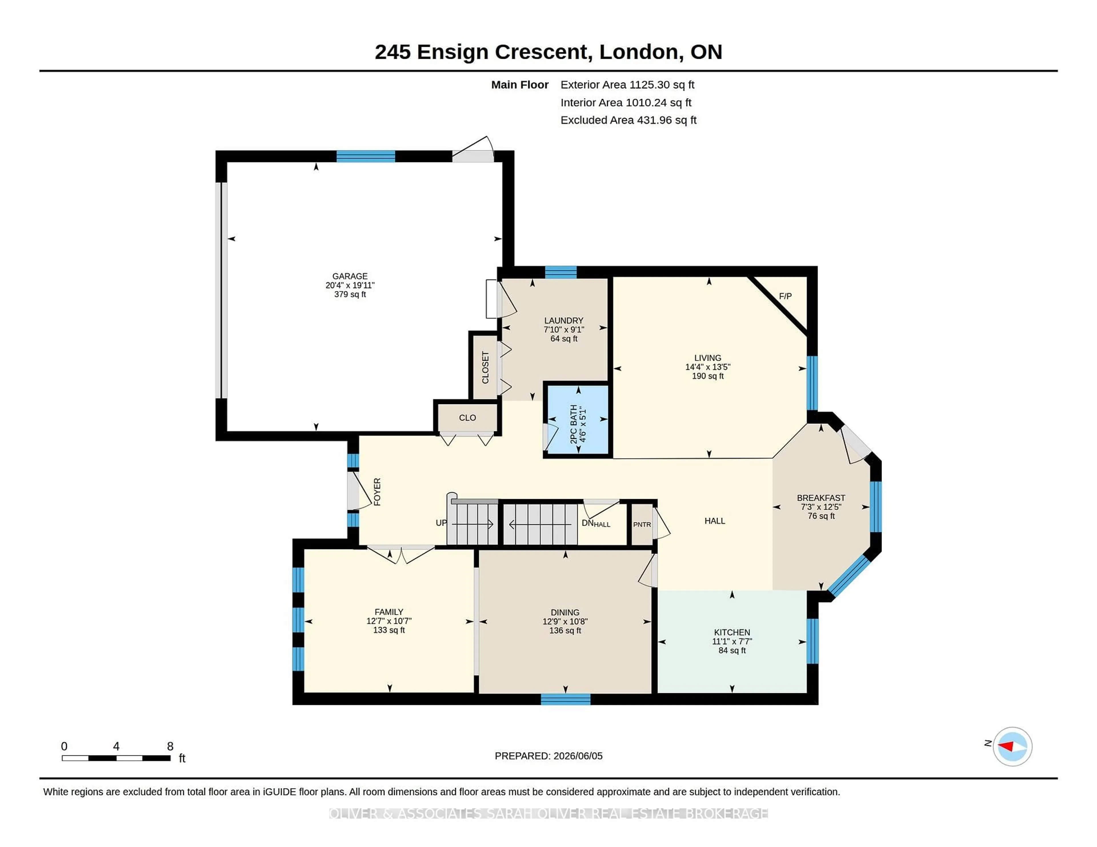 Floor plan for 245 Ensign Cres, London South Ontario N6J 4V2