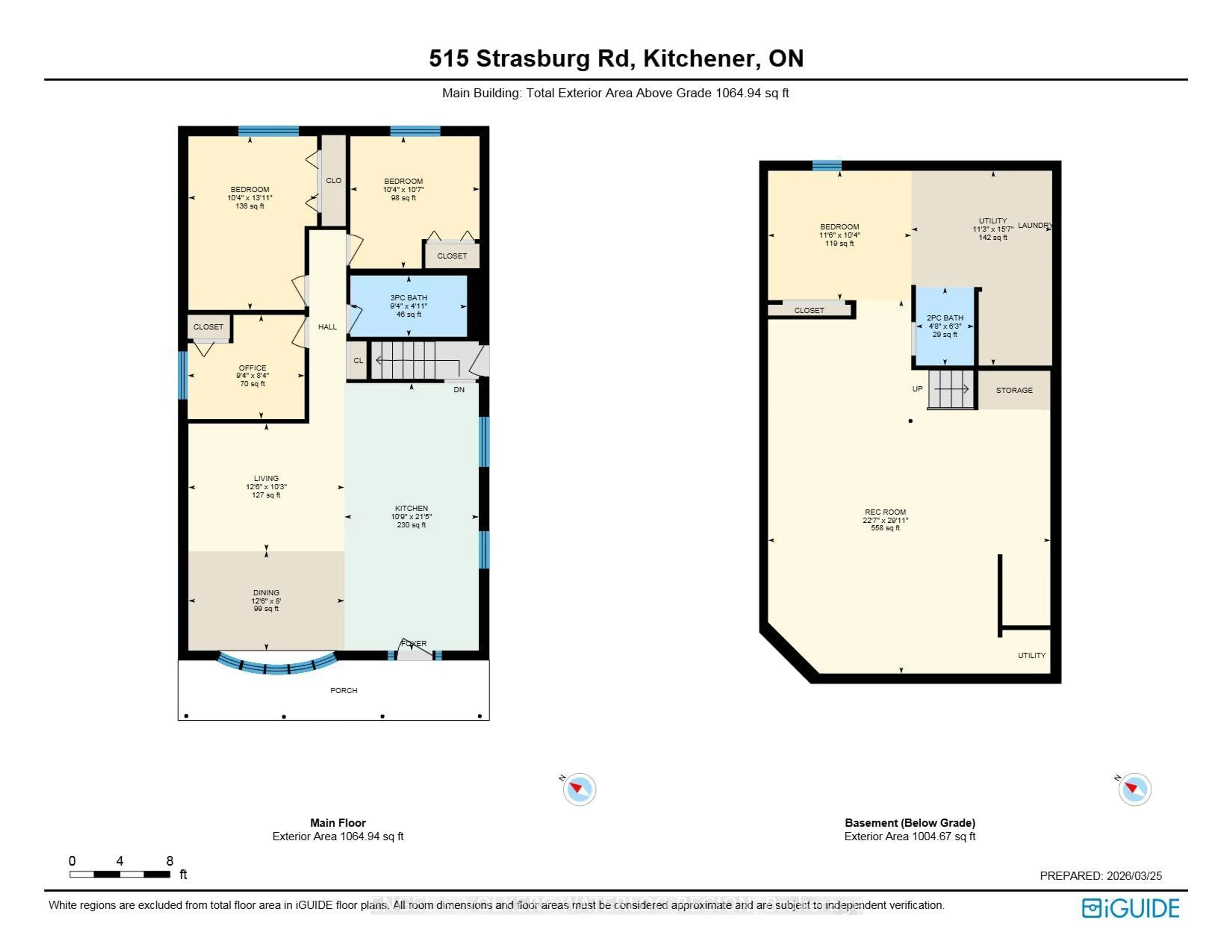 Floor plan for 515 Strasburg Rd, Kitchener Ontario N2E 1P1