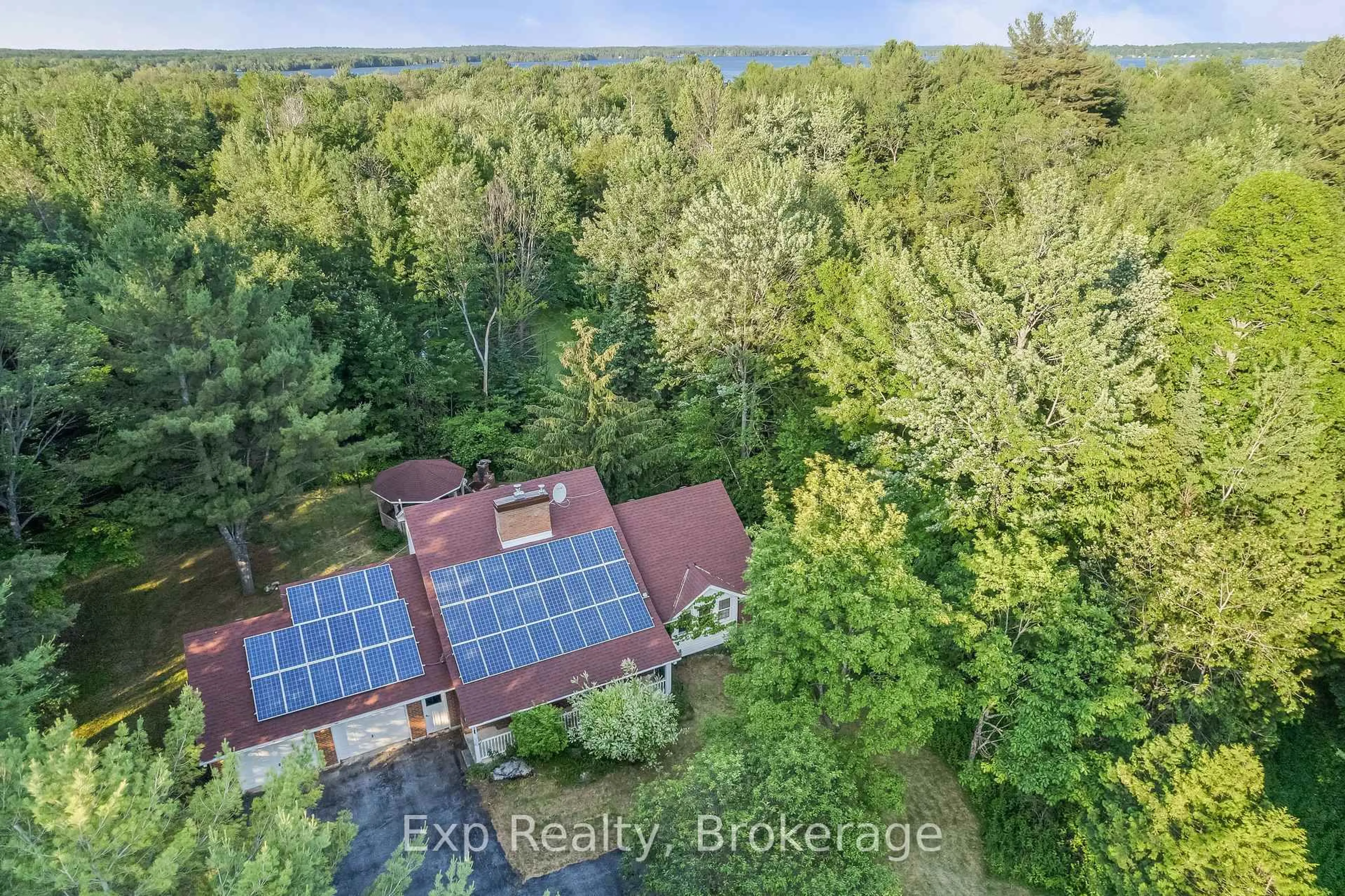 A pic from outside/outdoor area/front of a property/back of a property/a pic from drone, forest/trees view for 1585 County 46 Rd, Havelock-Belmont-Methuen Ontario K0L 1Z0