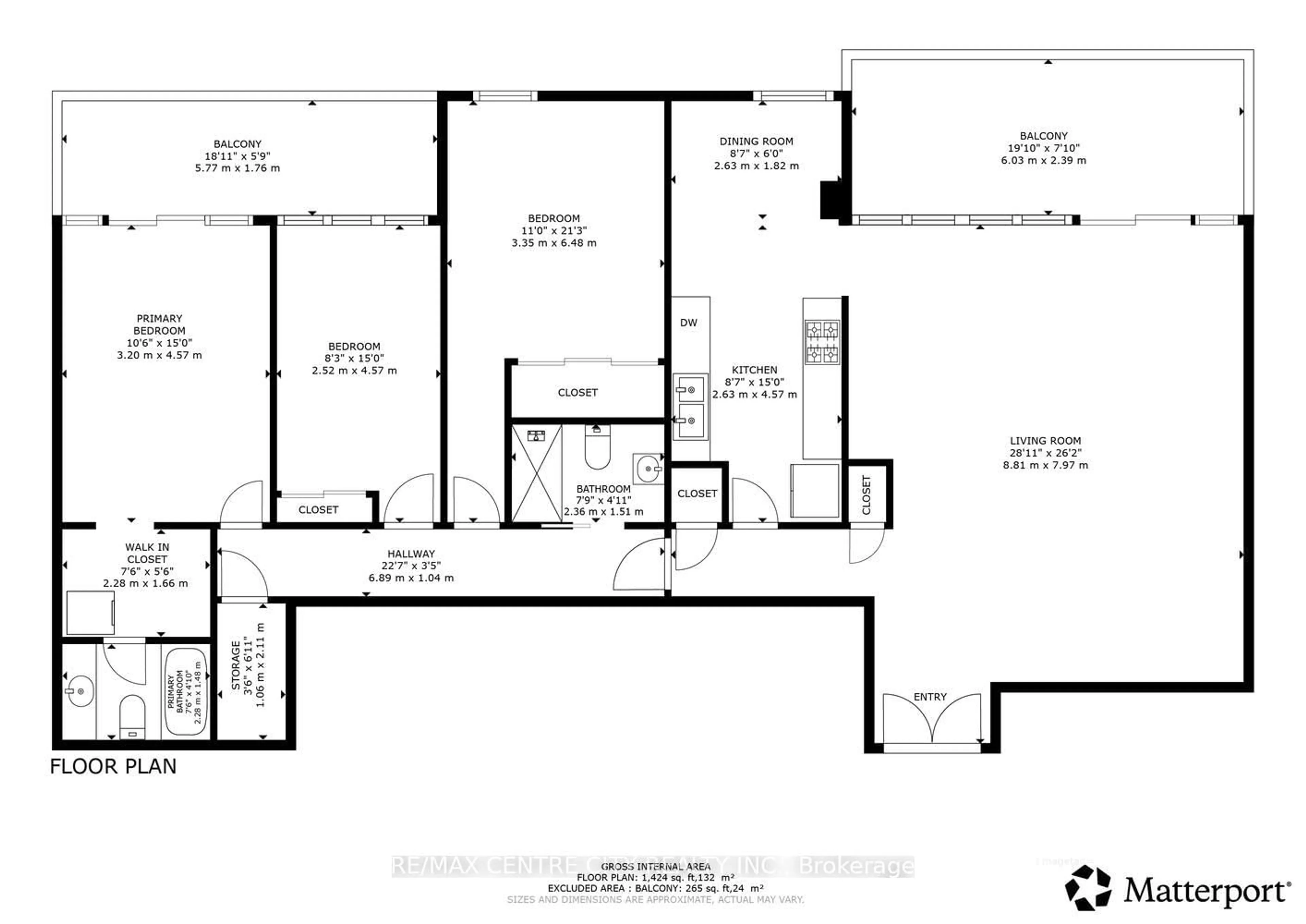 Floor plan for 389 Dundas St #901, London East Ontario N6B 3L5