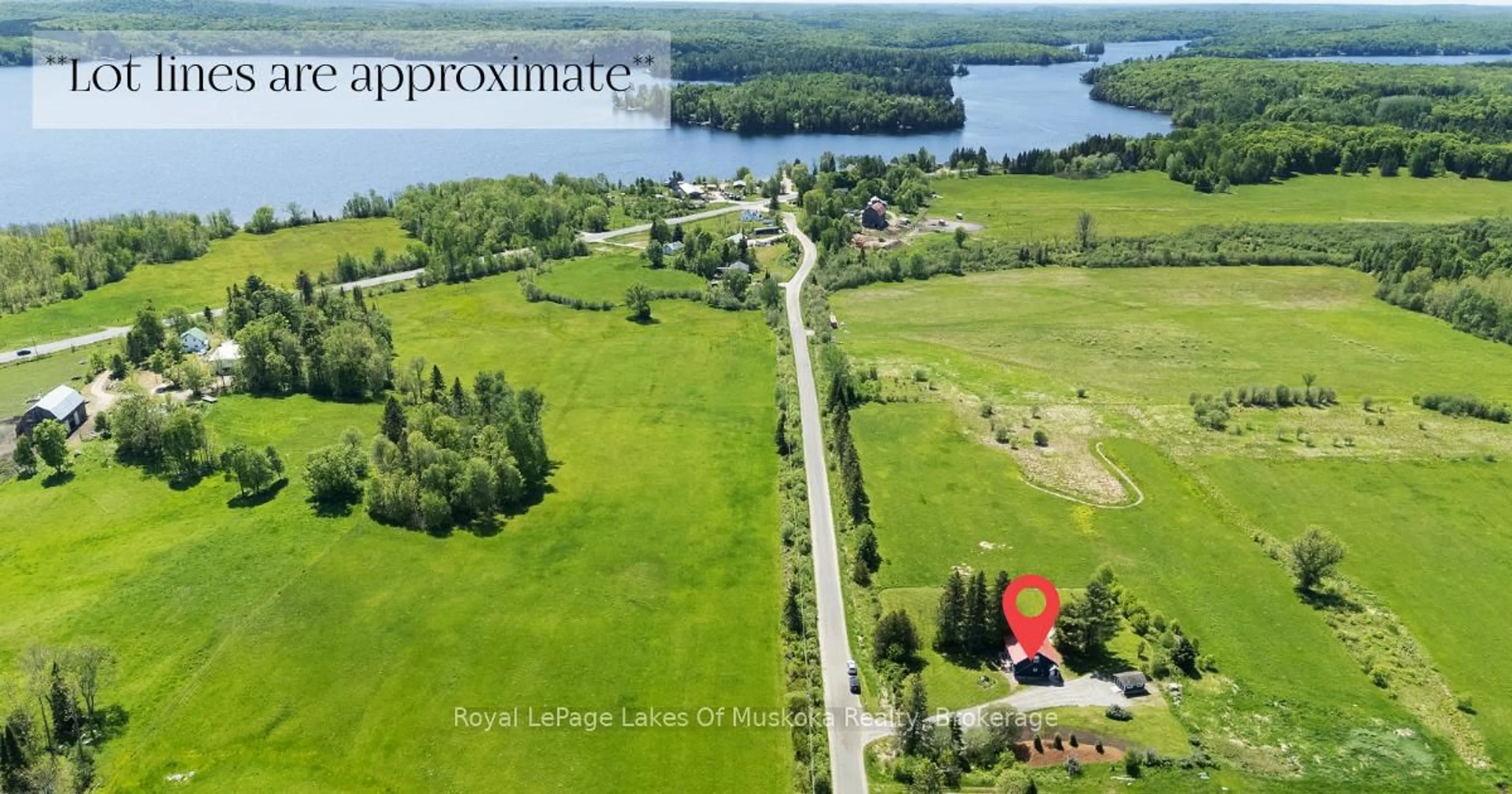 A pic from outside/outdoor area/front of a property/back of a property/a pic from drone, water/lake/river/ocean view for 2565 South Horn Lk Rd, Magnetawan Ontario P0A 1C0