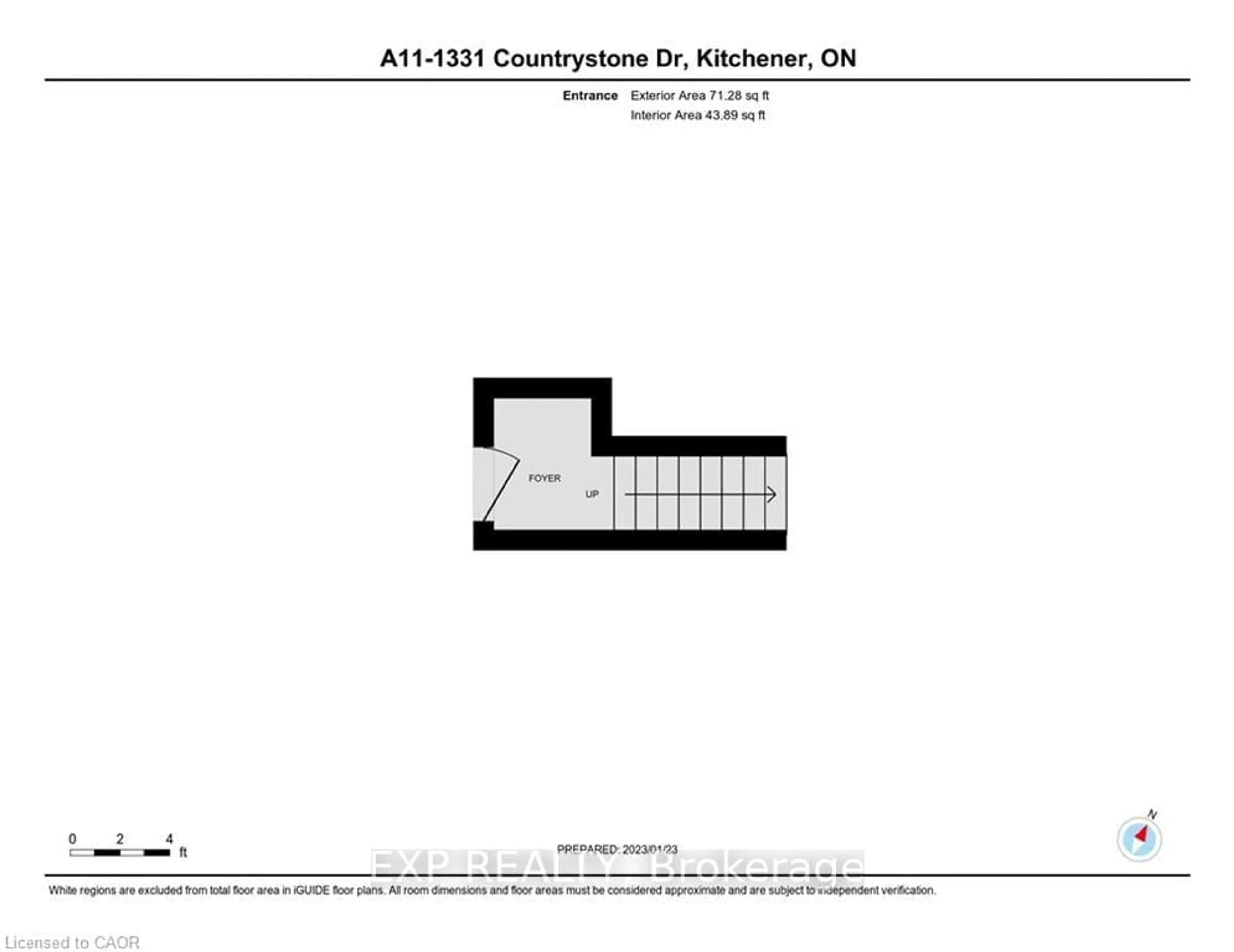 Floor plan for 1331 Countrystone Dr #A11, Kitchener Ontario N2T 2Z6