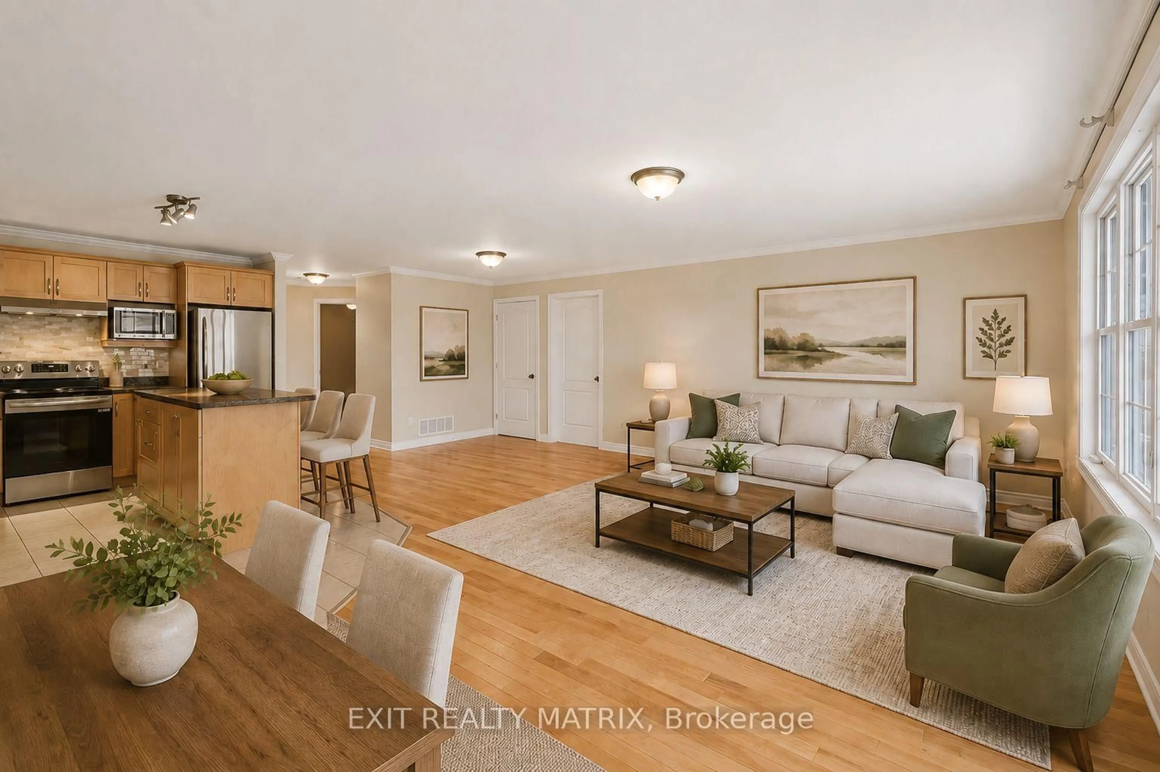 Living room with furniture, wood/laminate floor for 856 Notre-Dame St #103, Russell Ontario K0A 1W0