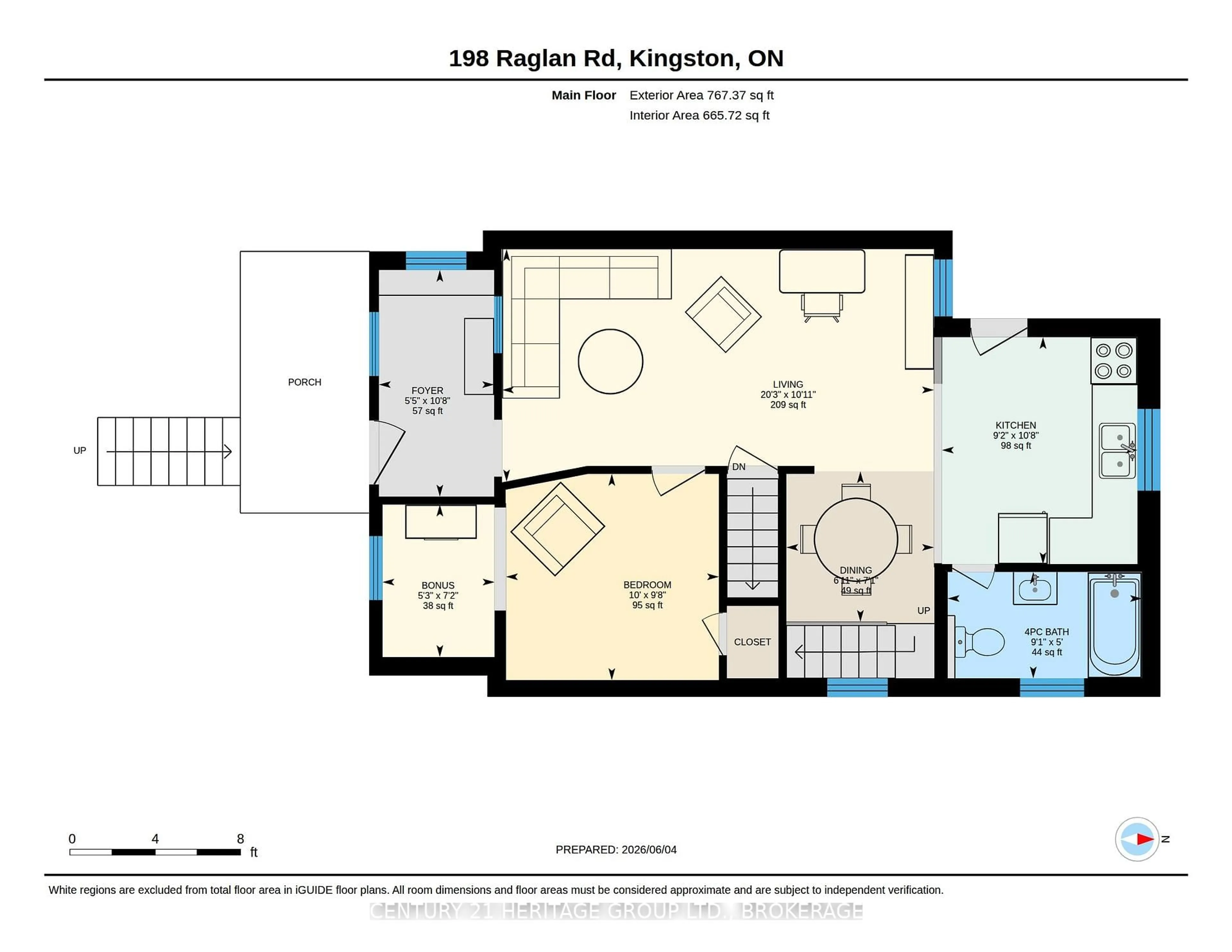 Floor plan for 198 Raglan Rd, Kingston Ontario K7K 1L6