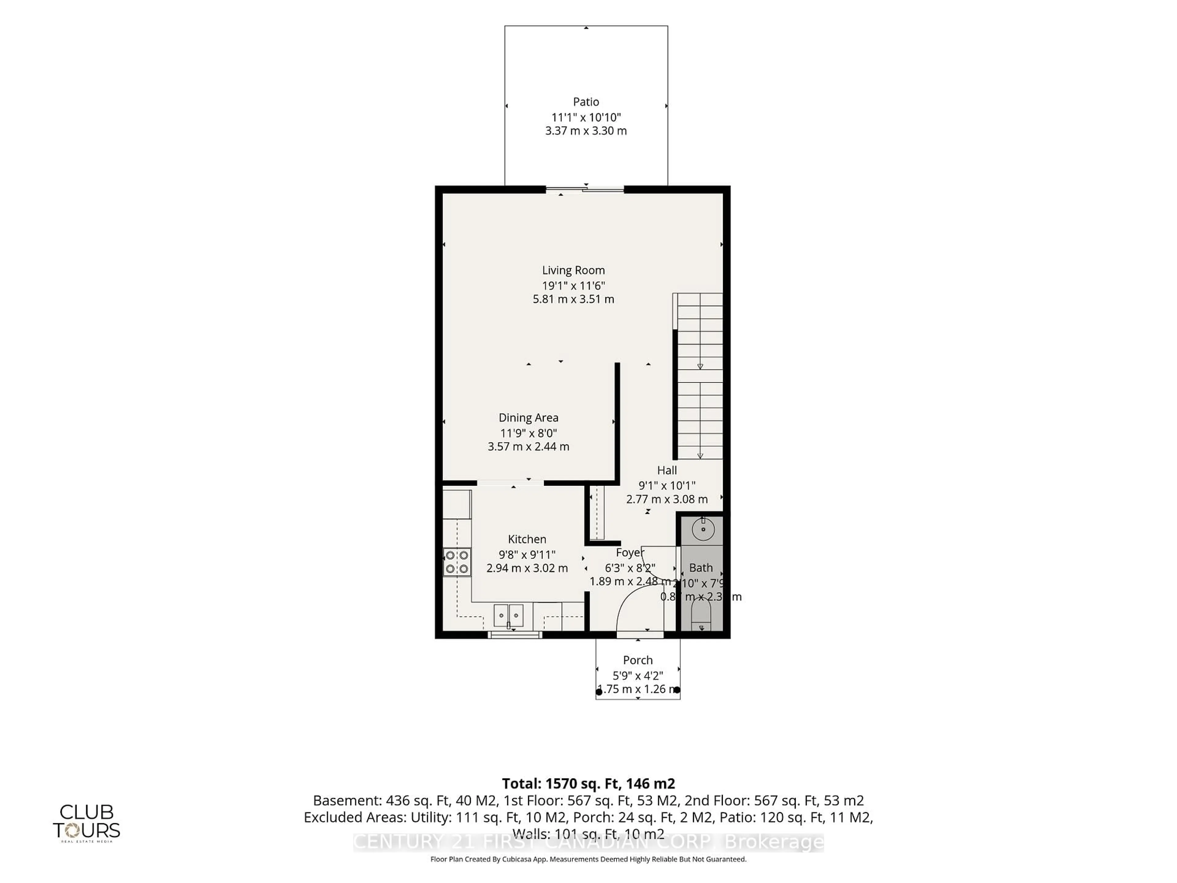 Floor plan for 190 Fleming Dr #25, London East Ontario N5V 5B8