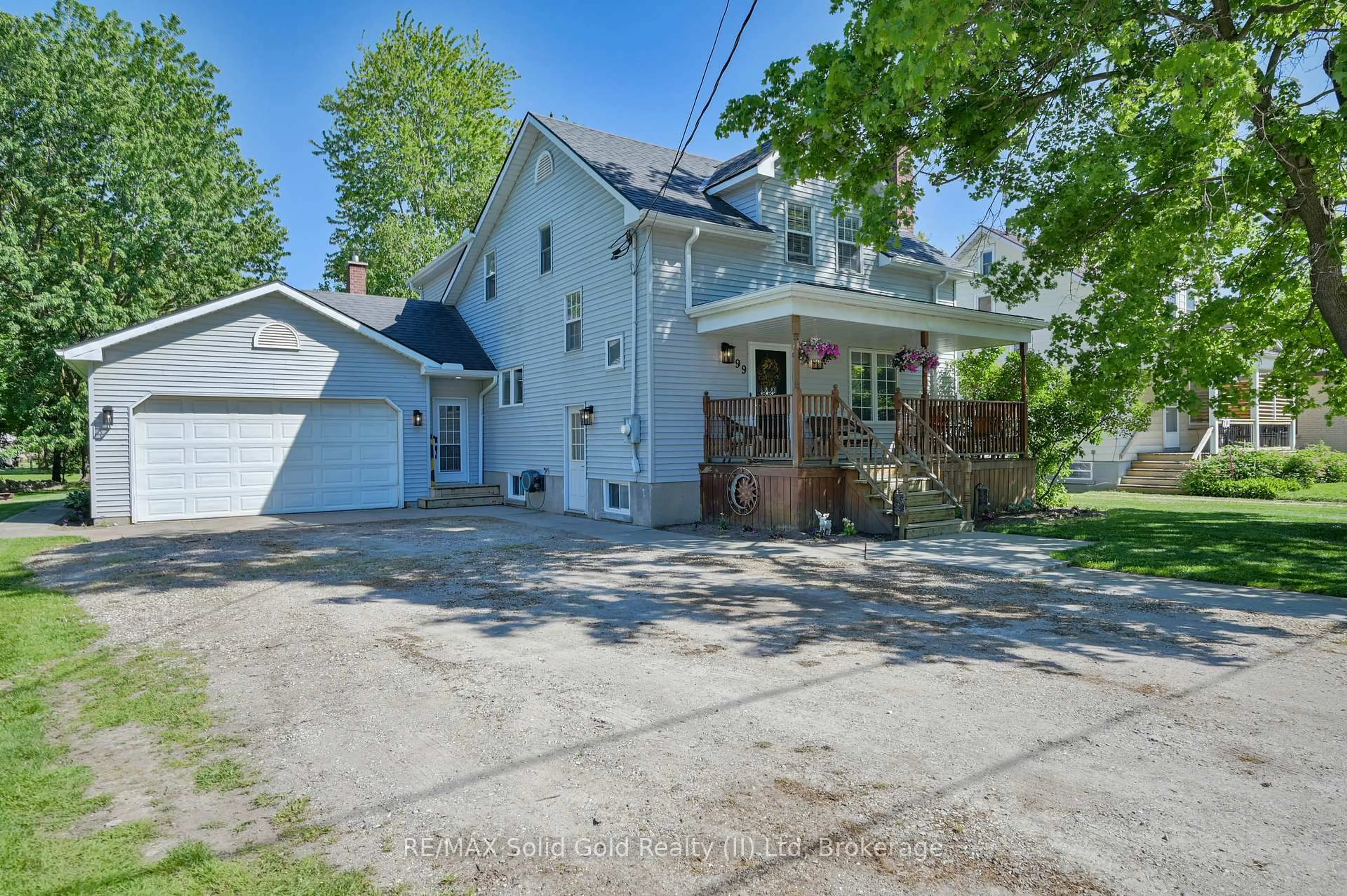 A pic from outside/outdoor area/front of a property/back of a property/a pic from drone, street for 199 Winstanley St, North Perth Ontario N0K 1P0
