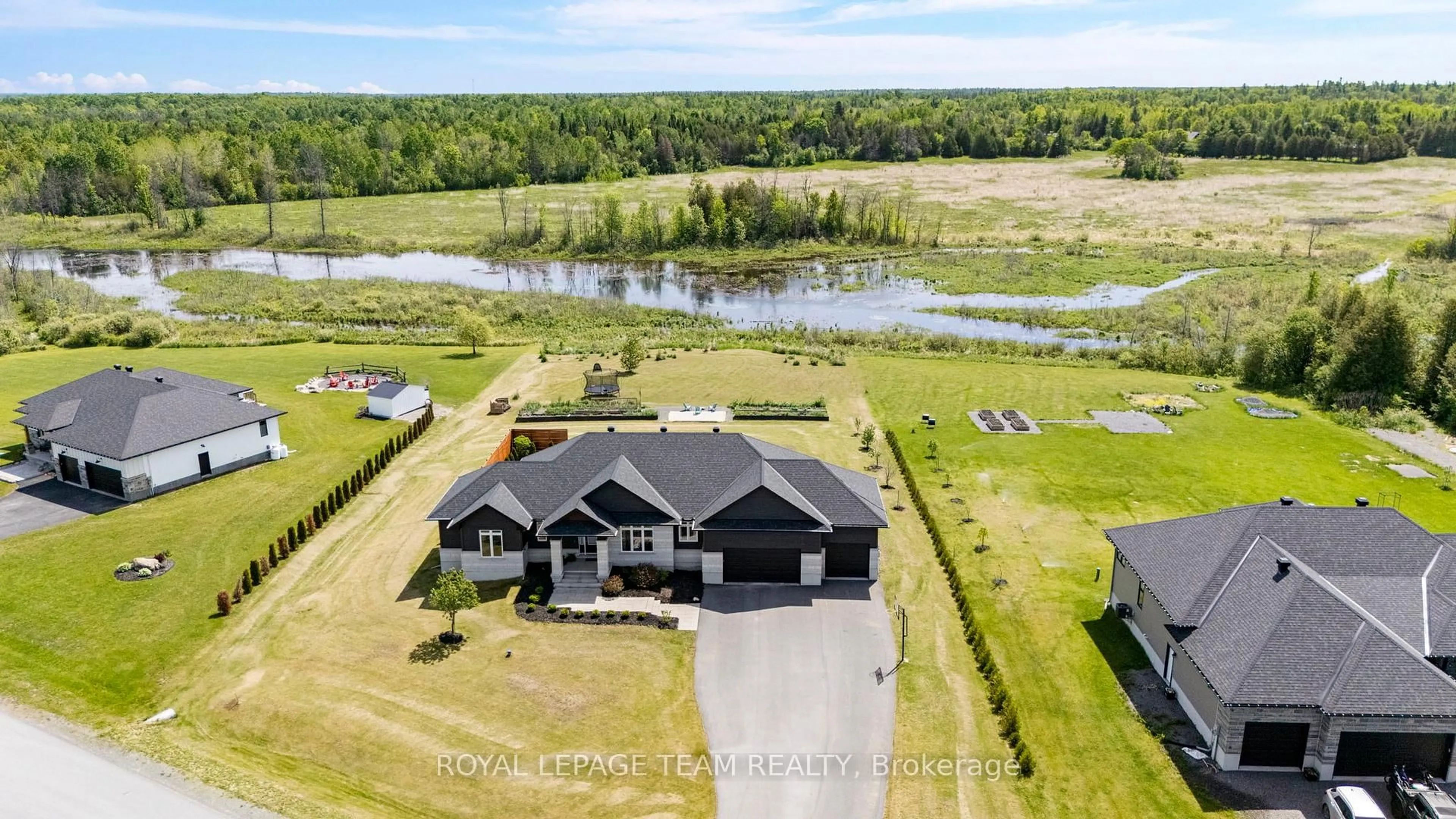 A pic from outside/outdoor area/front of a property/back of a property/a pic from drone, water/lake/river/ocean view for 381 Johnny Porter Dr, Ashton Ontario K0A 1B0