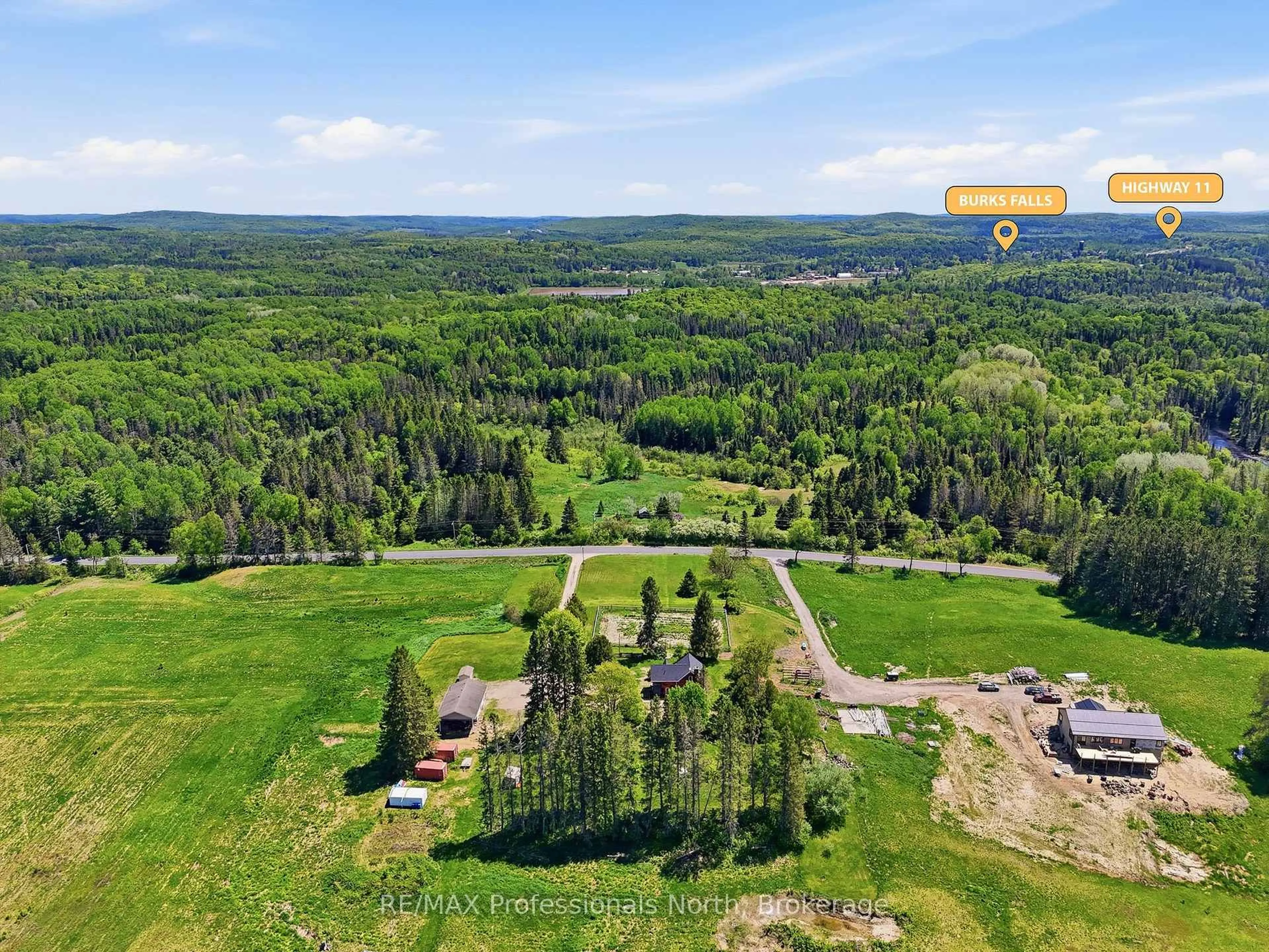 A pic from outside/outdoor area/front of a property/back of a property/a pic from drone, forest/trees view for 230 Pickerel & Jack Lake Rd, Armour Ontario P0A 1C0