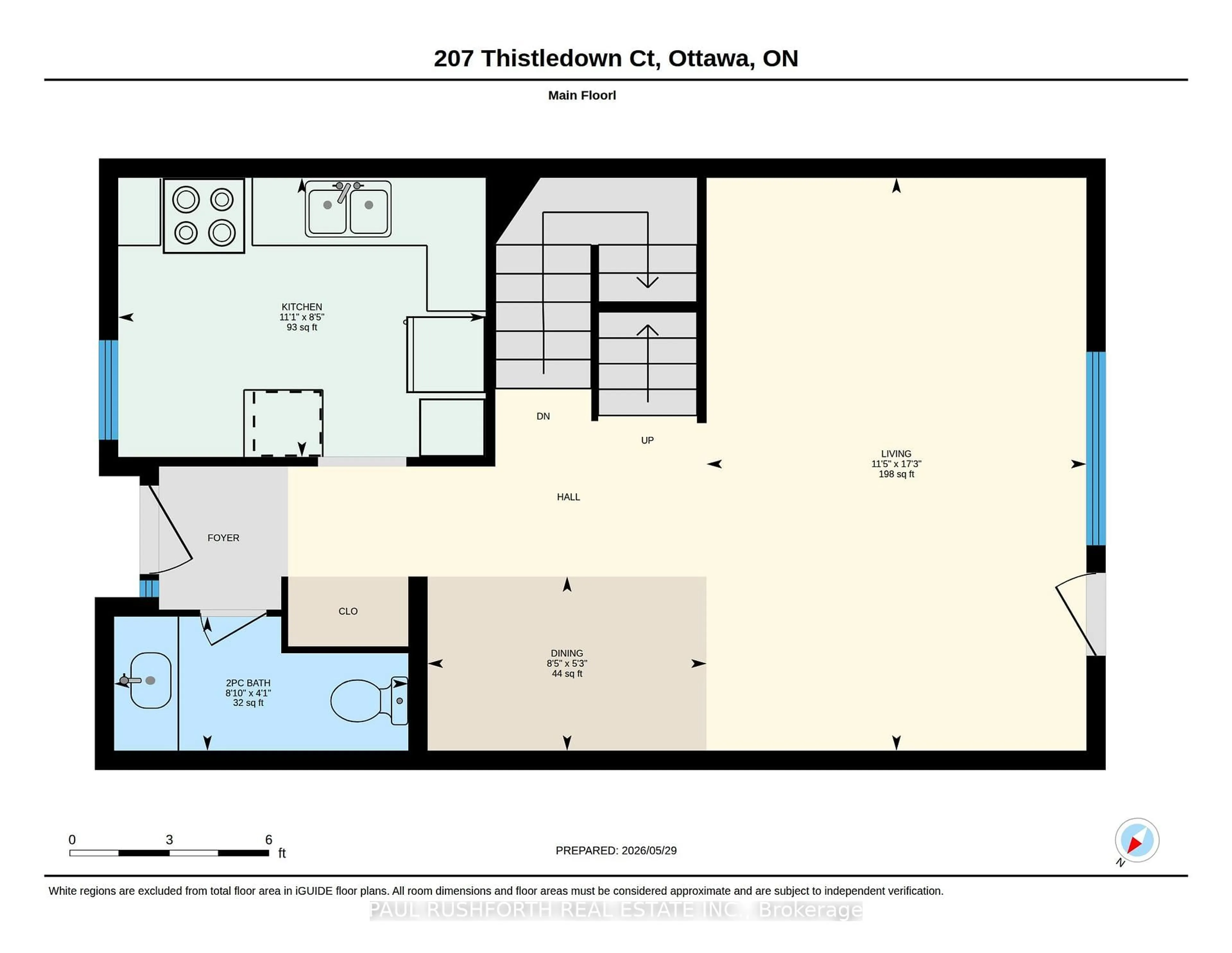 Floor plan for 207 Thistledown Crt, Ottawa Ontario K2J 1N1