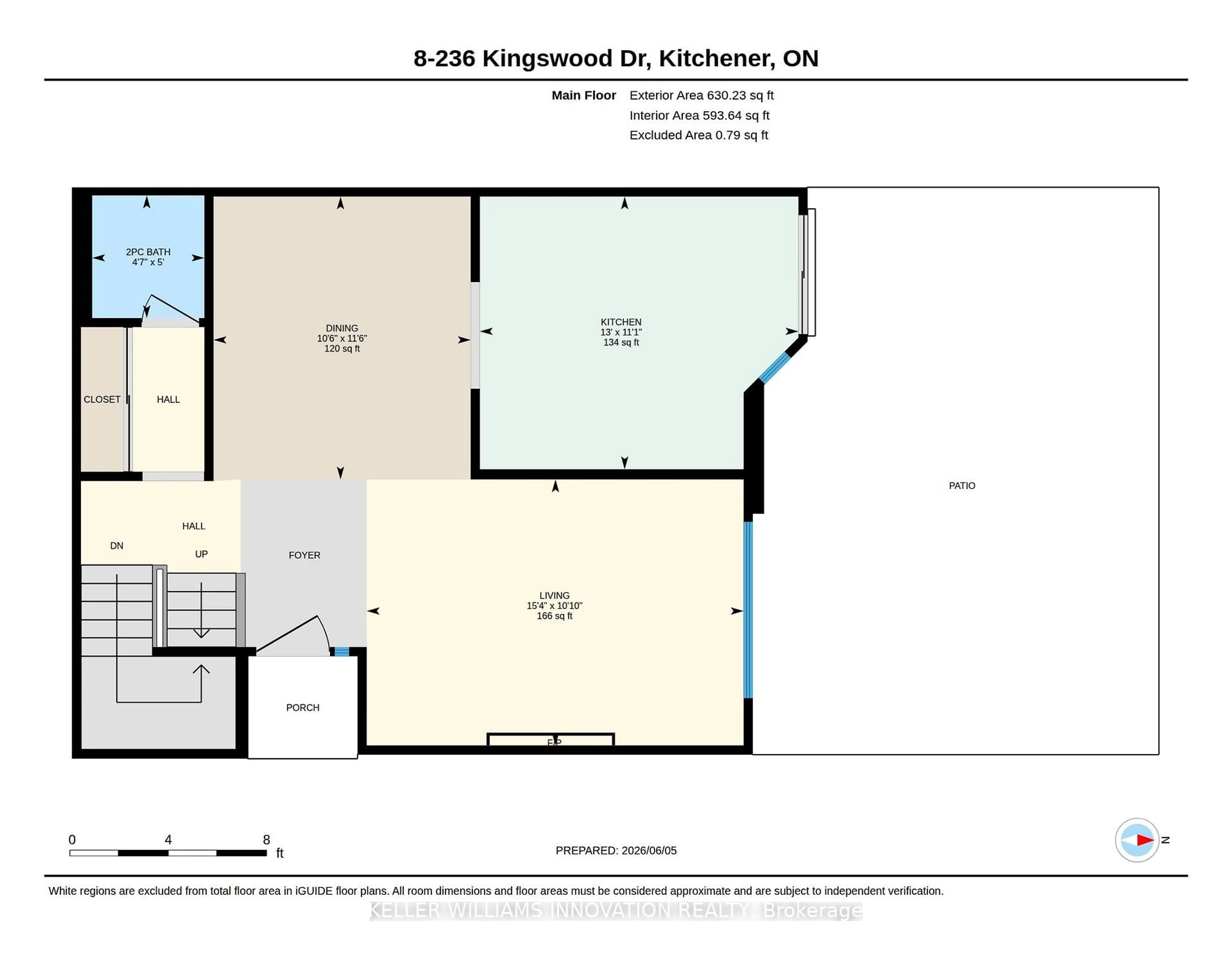Floor plan for 236 Kingswood Dr #8, Kitchener Ontario N2E 2K2