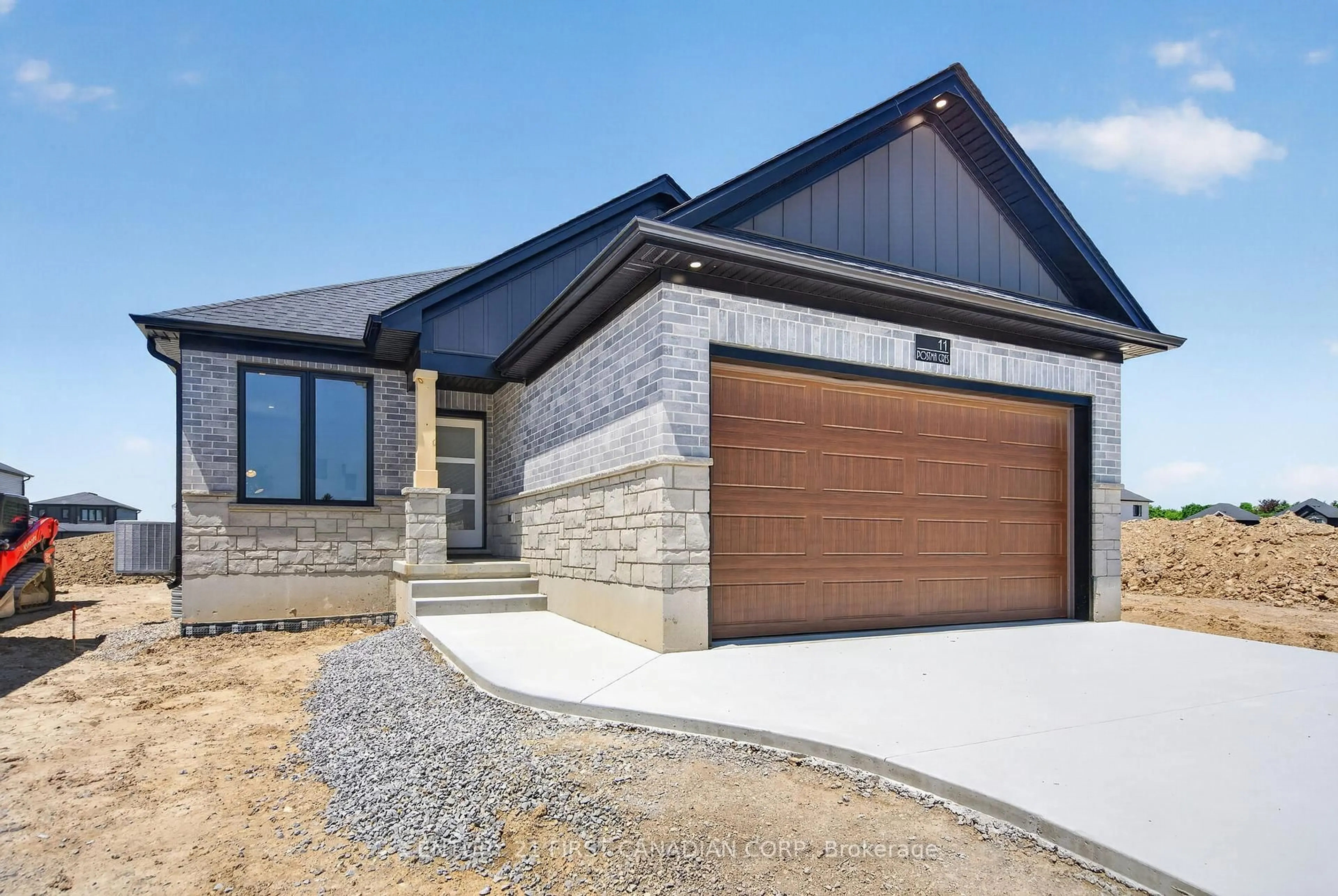 Home with brick exterior material, street for 11 Postma Cres, North Middlesex Ontario N0M 1A0
