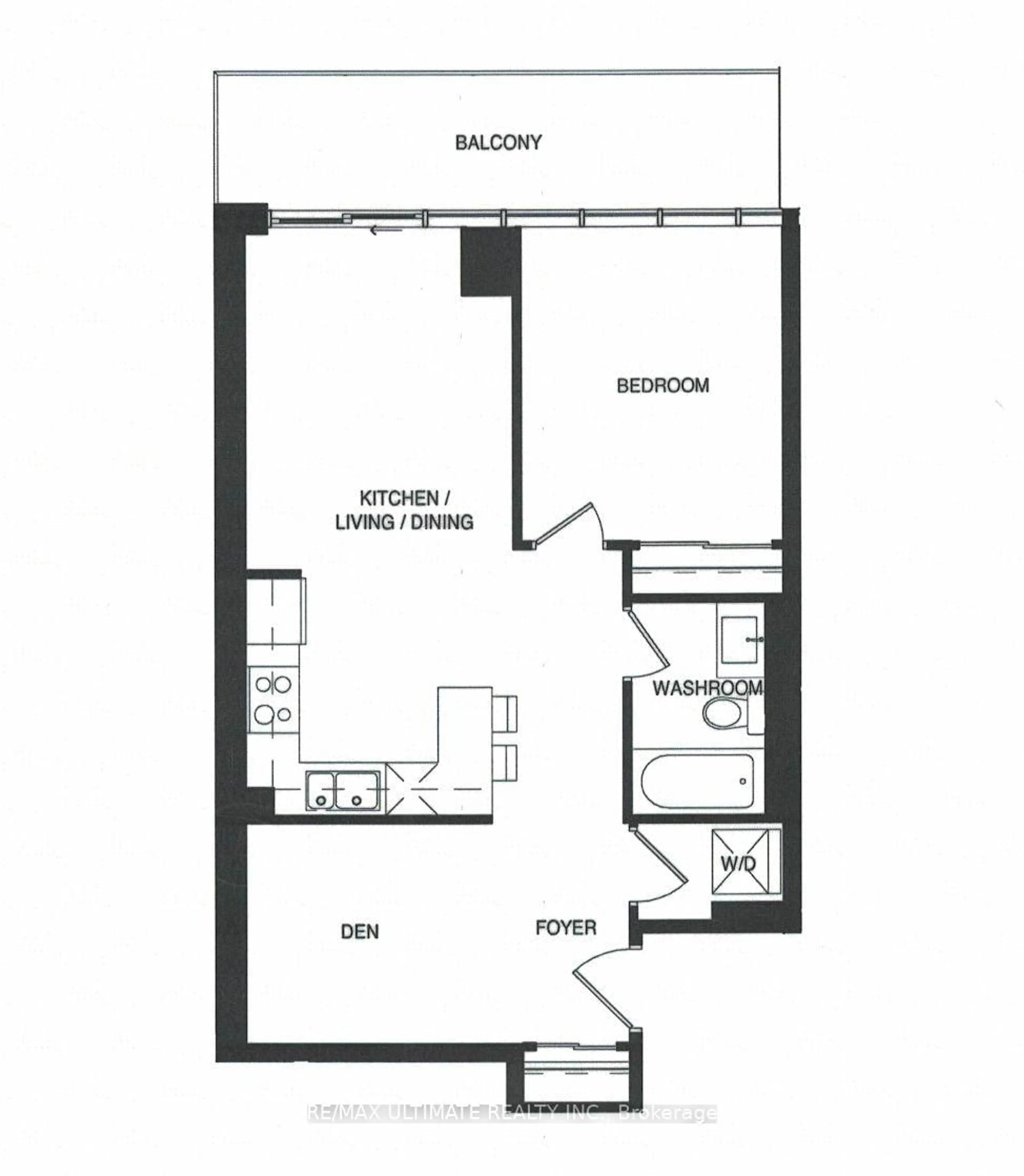 Floor plan for 128 King St #710, Waterloo Ontario N2J 2X9