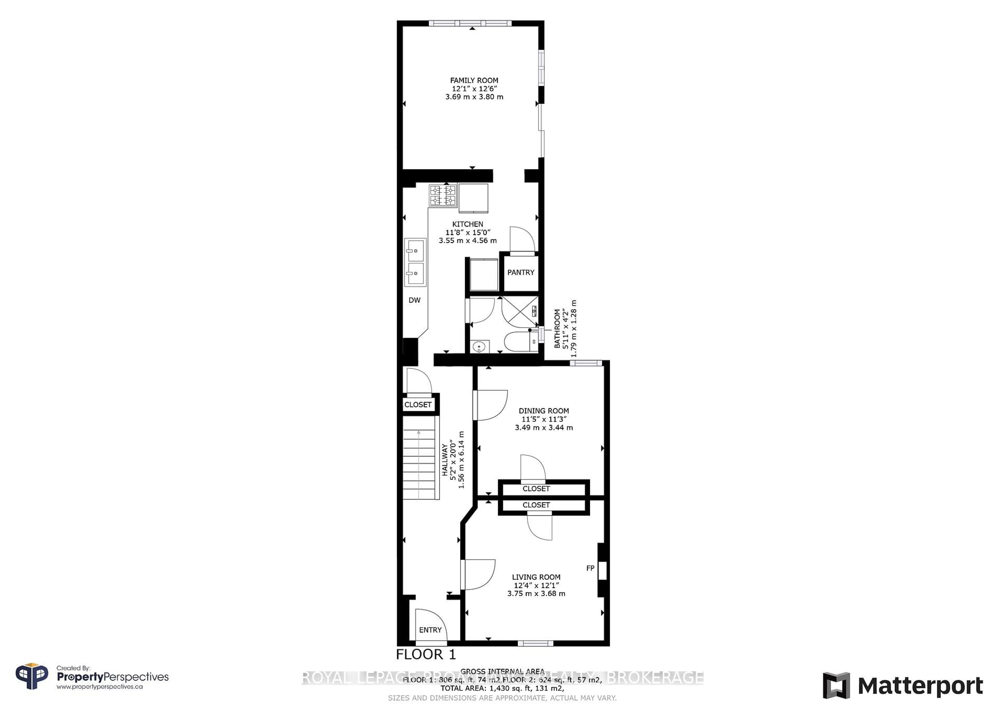 Floor plan for 93 Division St, Kingston Ontario K7L 3M2