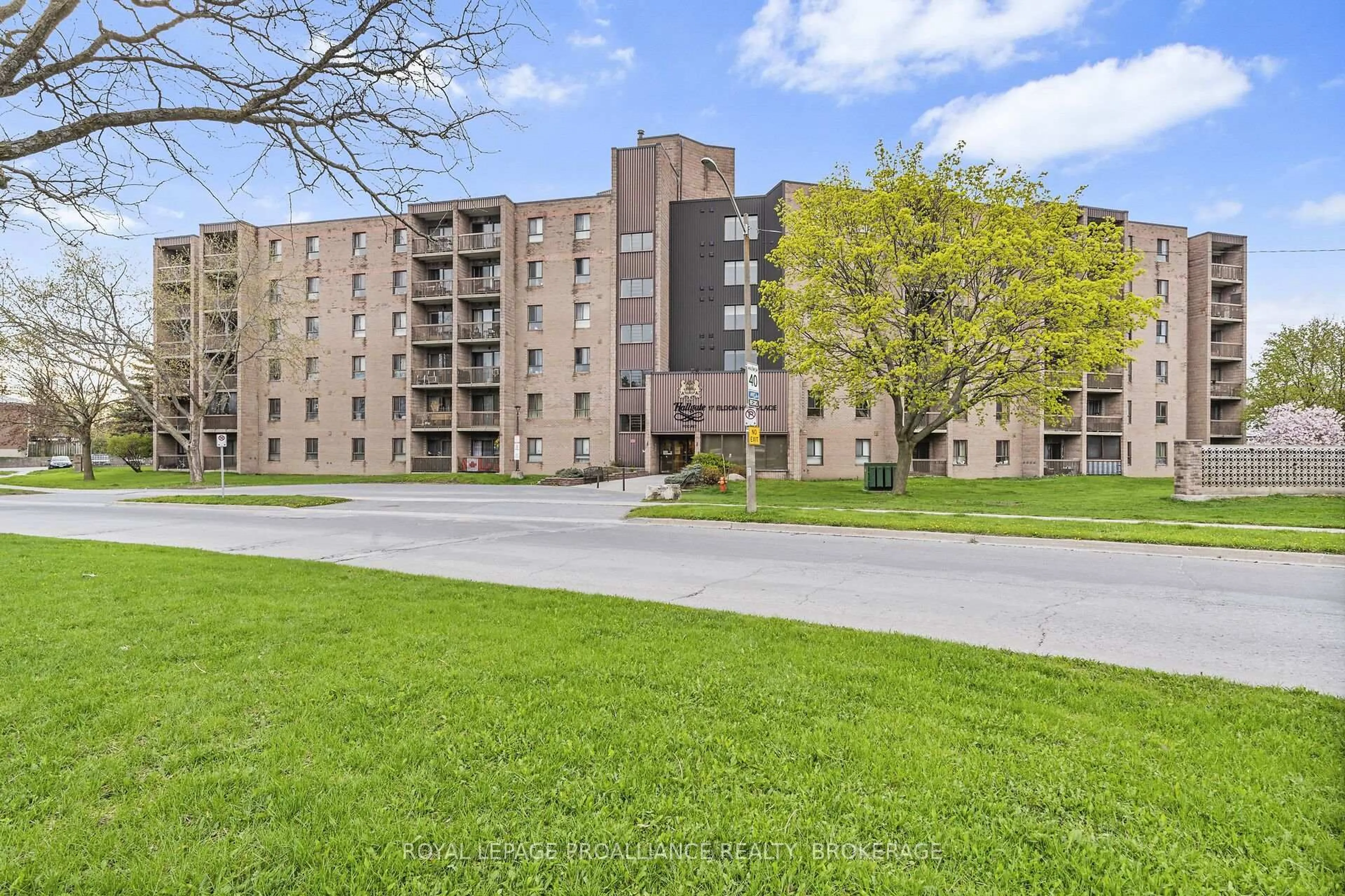 A pic from outside/outdoor area/front of a property/back of a property/a pic from drone, building for 17 Eldon Hall Pl #206, Kingston Ontario K7M 7H5