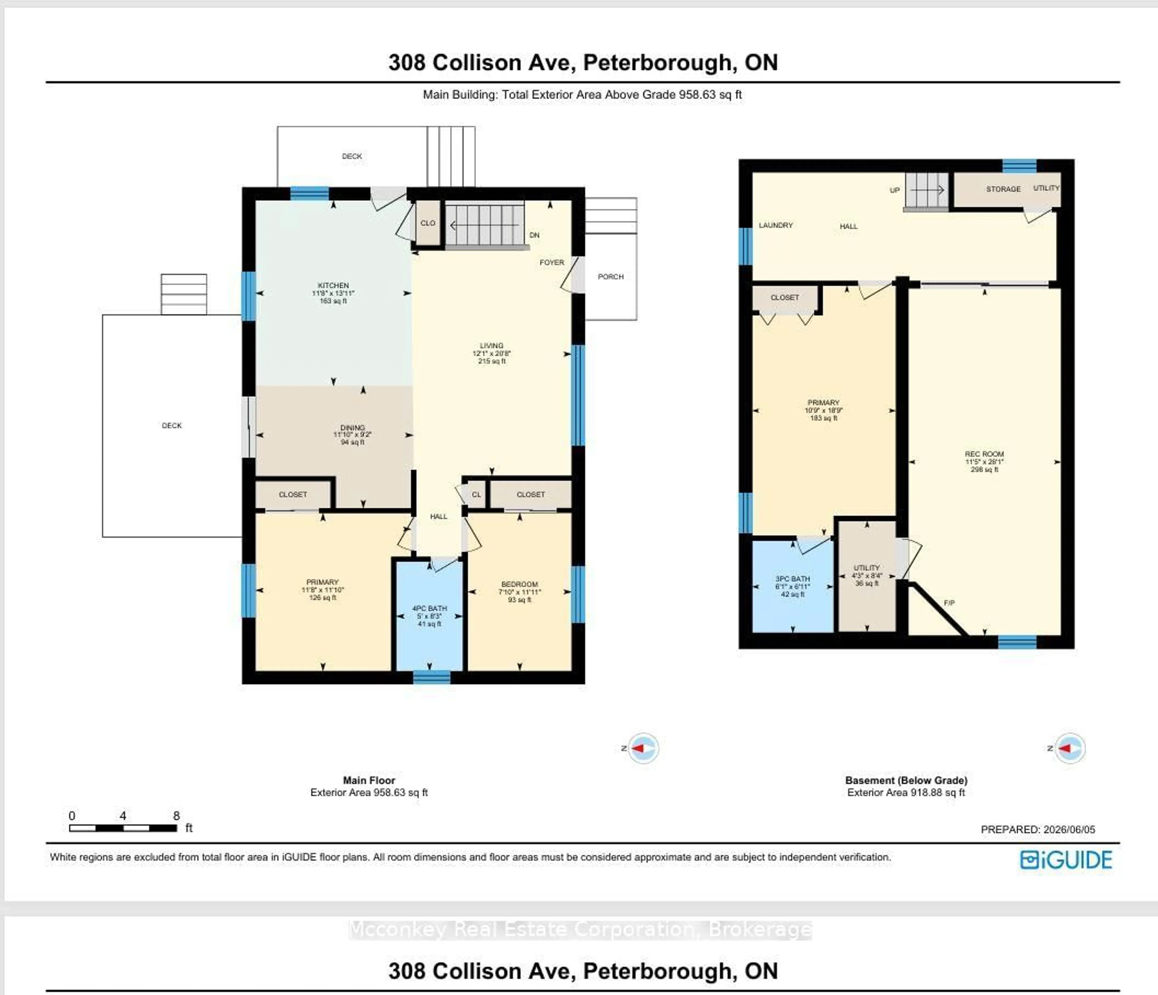 Floor plan for 308 Collison Ave, Peterborough Ontario K9J 1A6