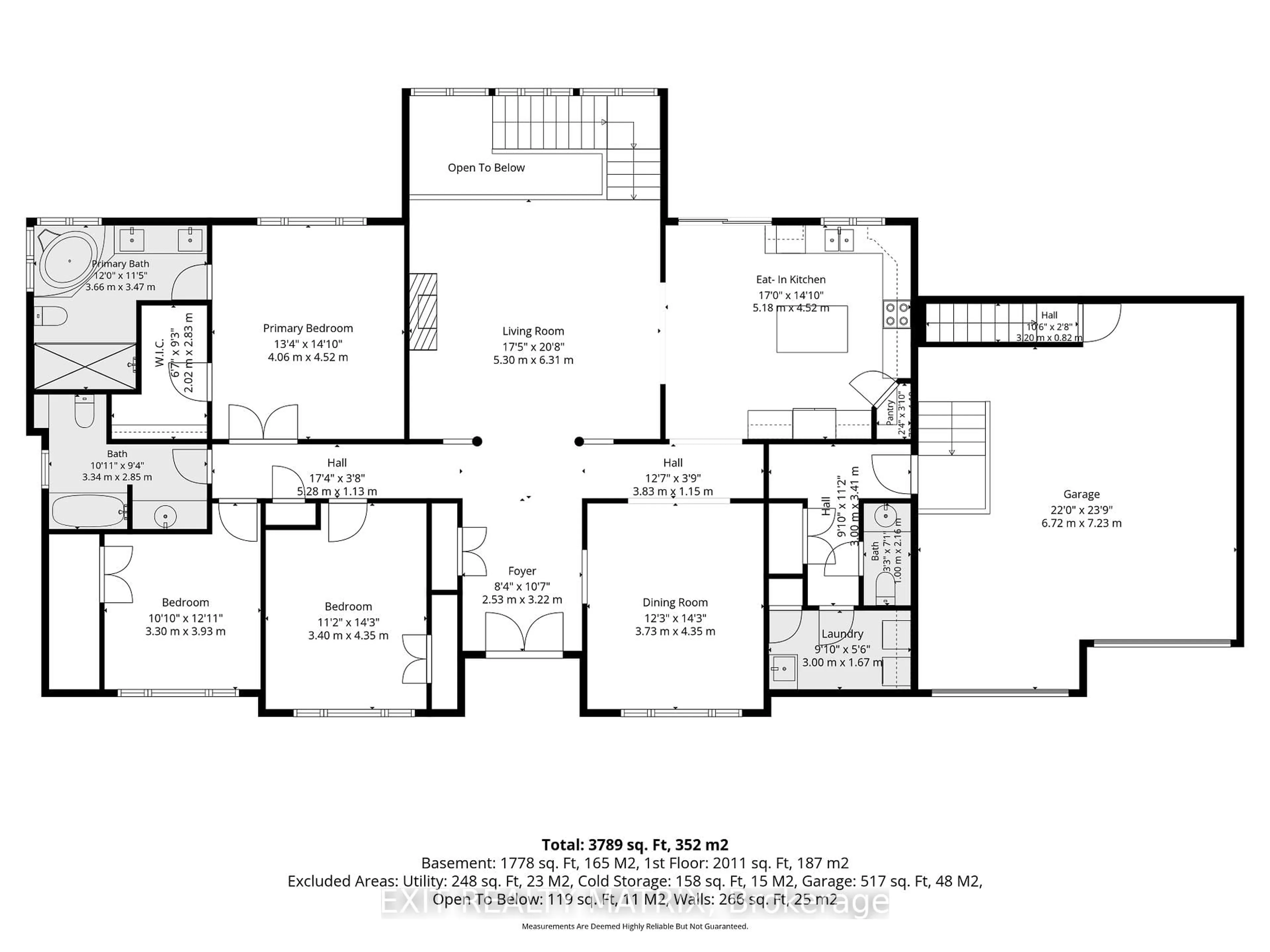 Floor plan for 1525 Rangeland Ave, Ottawa Ontario K4P 0E1