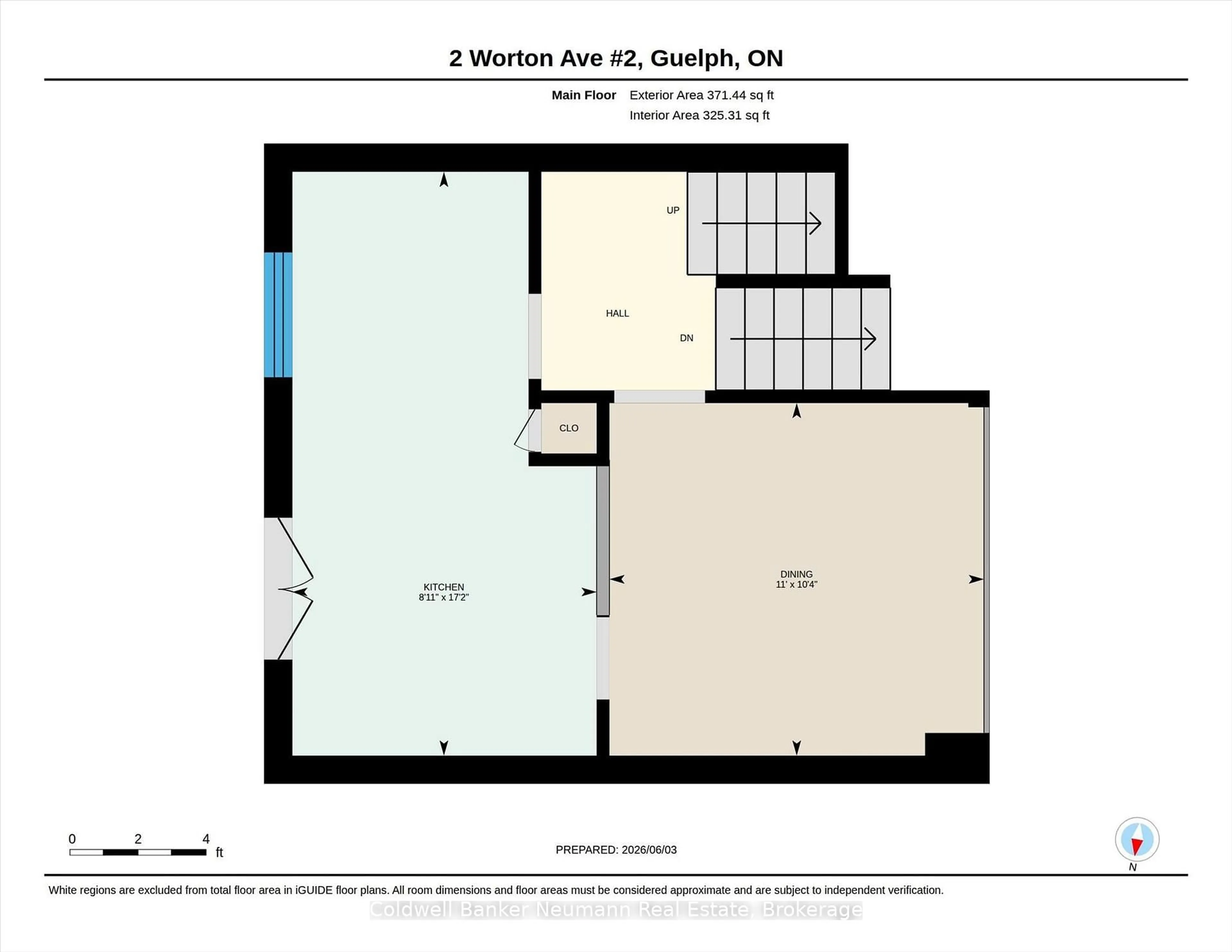 Floor plan for 2 Worton Ave #2, Guelph Ontario N1H 7C5