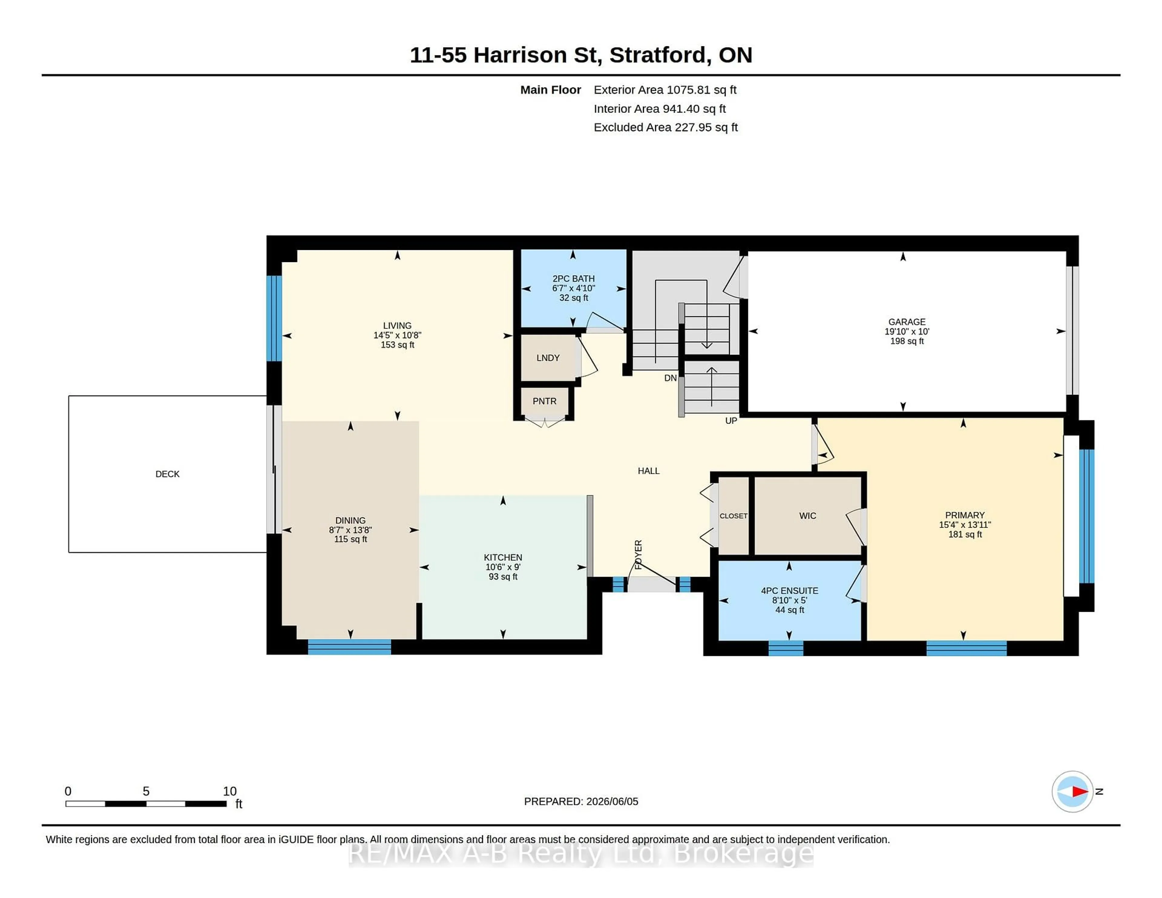 Floor plan for 55 Harrison St #11, Stratford Ontario N5A 0C9