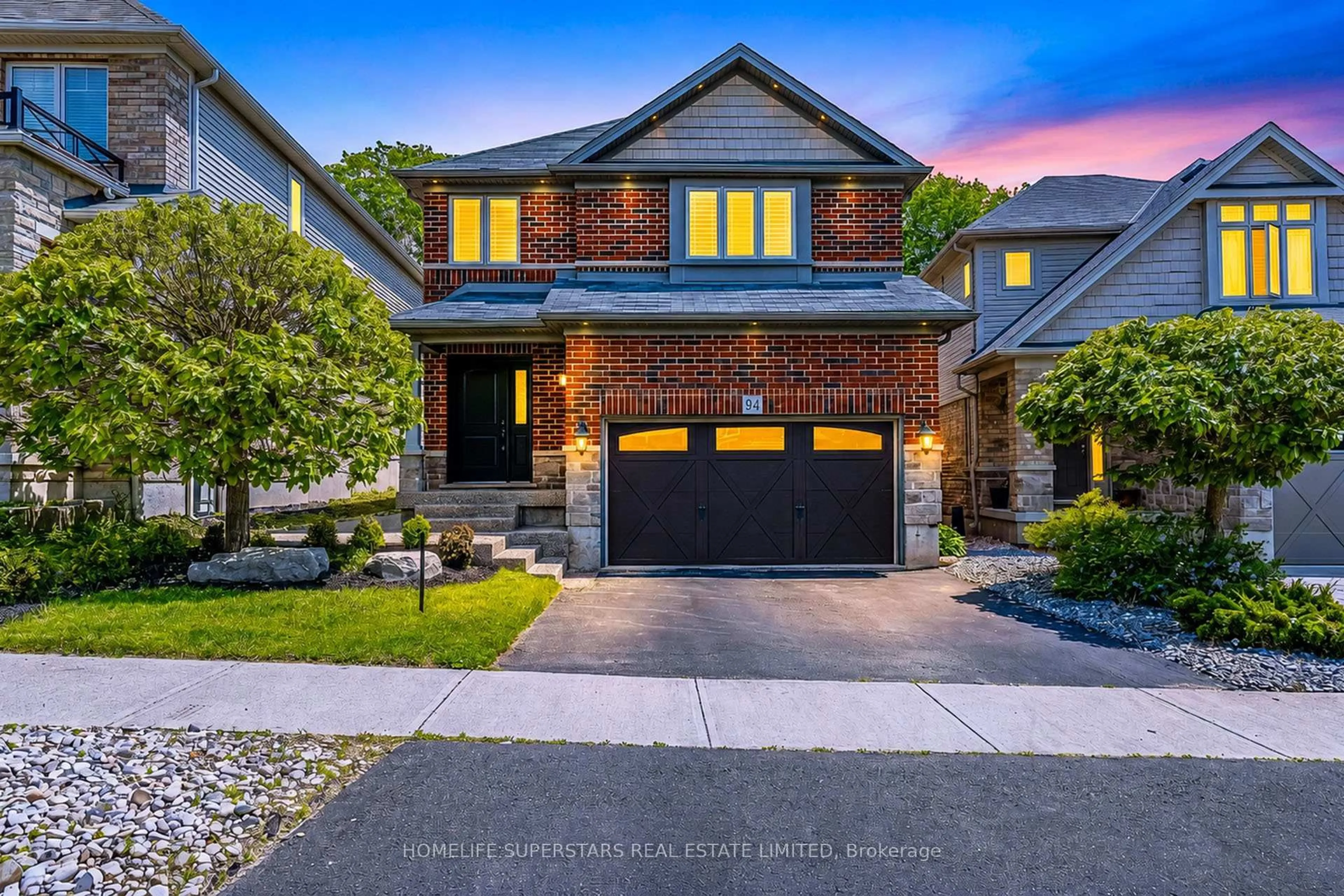 Home with brick exterior material, street for 94 Forest Creek Dr, Kitchener Ontario N2R 0B5