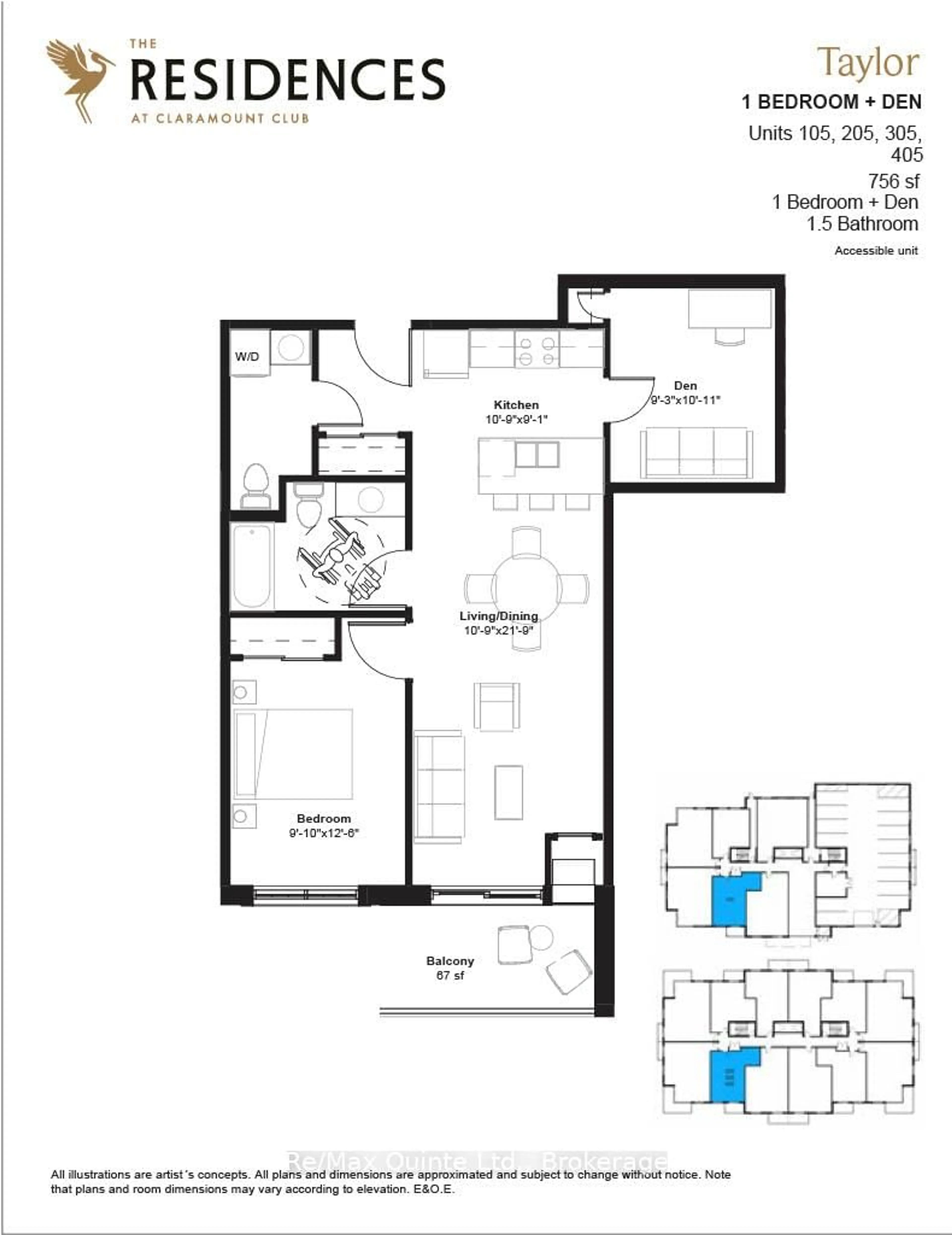 Floor plan for 12 Clara Dr #105, Prince Edward County Ontario K0K 2T0
