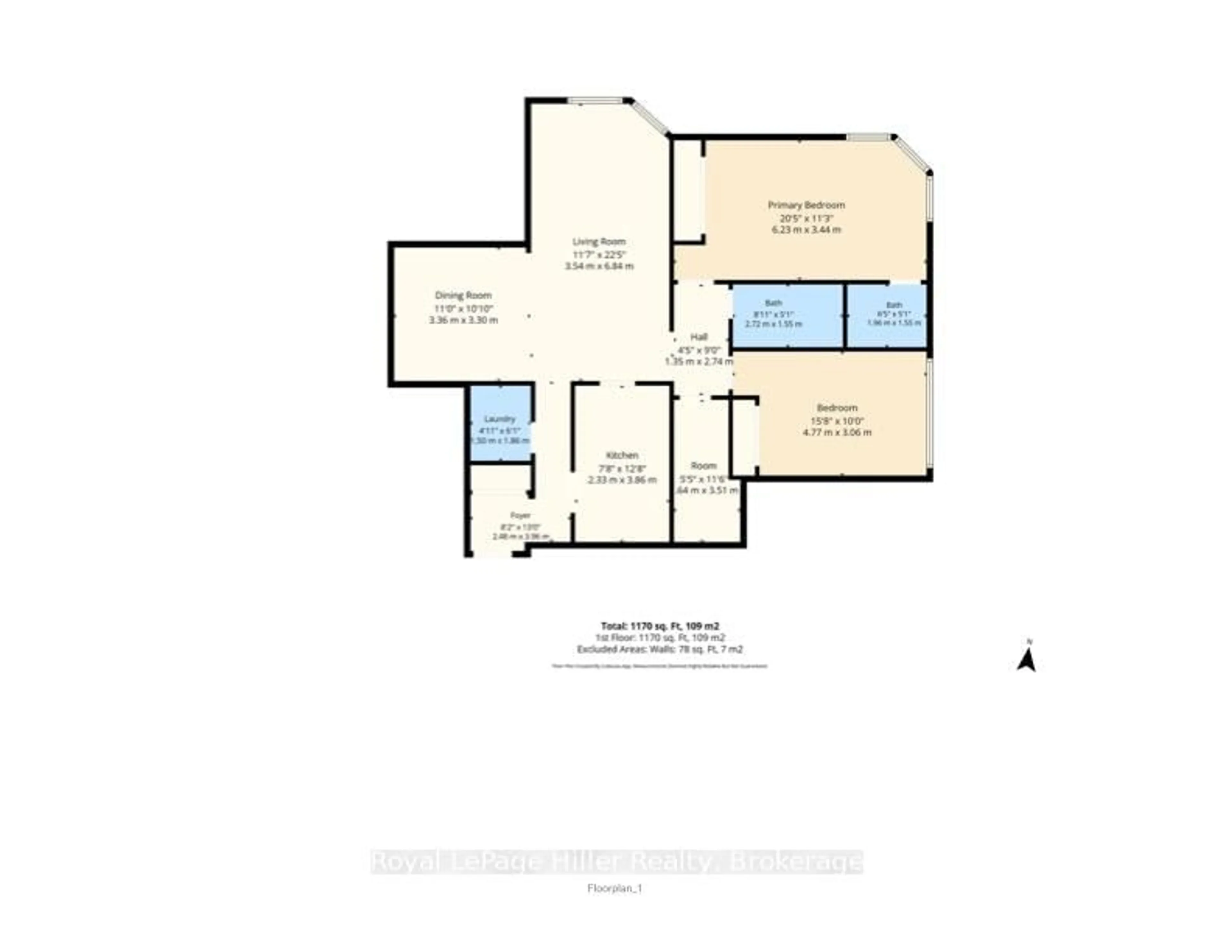 Floor plan for 11 Cobourg St #103, Stratford Ontario N5A 3E4