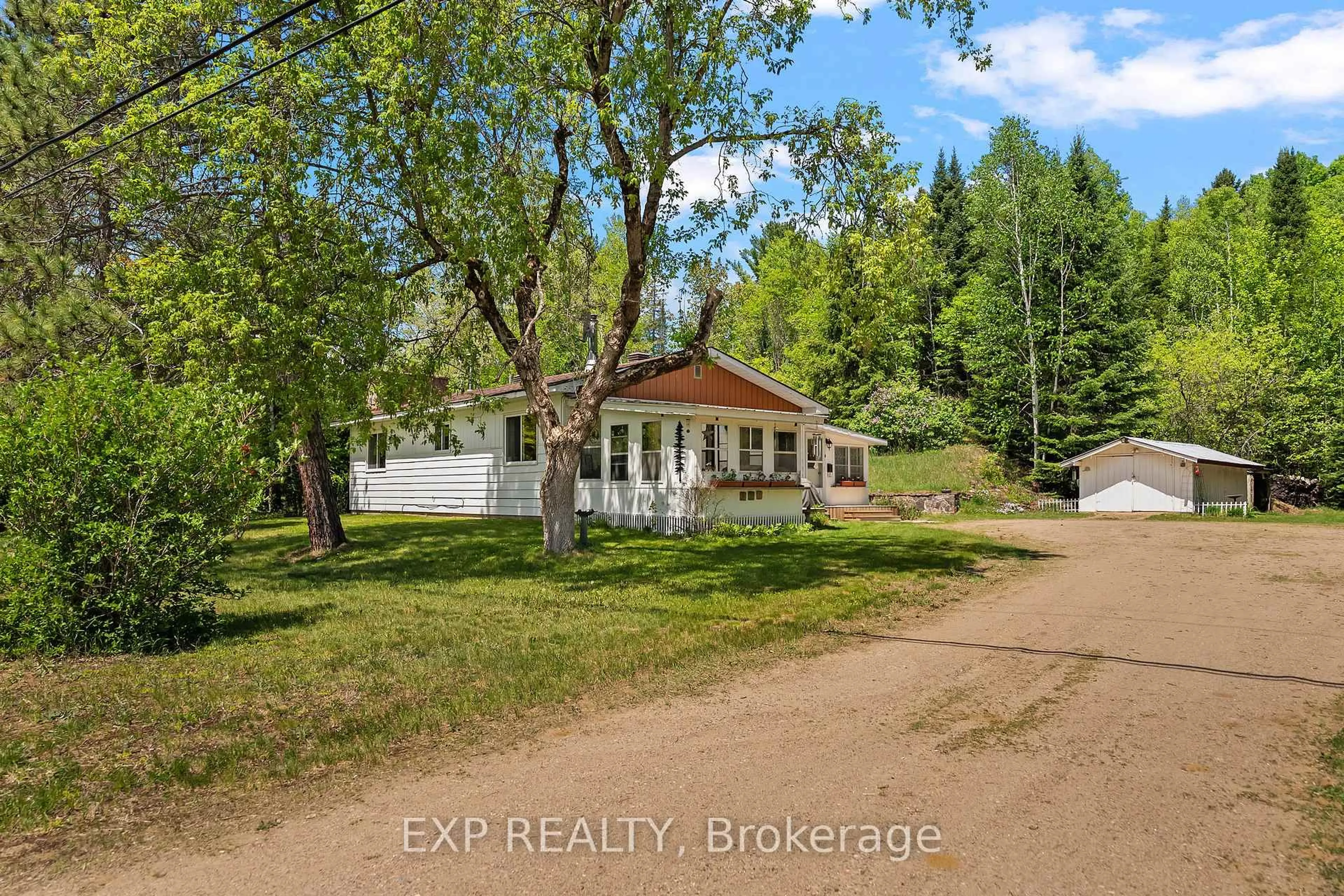 A pic from outside/outdoor area/front of a property/back of a property/a pic from drone, street for 3672 Palmer Rd, Palmer Rapids Ontario K0J 2E0
