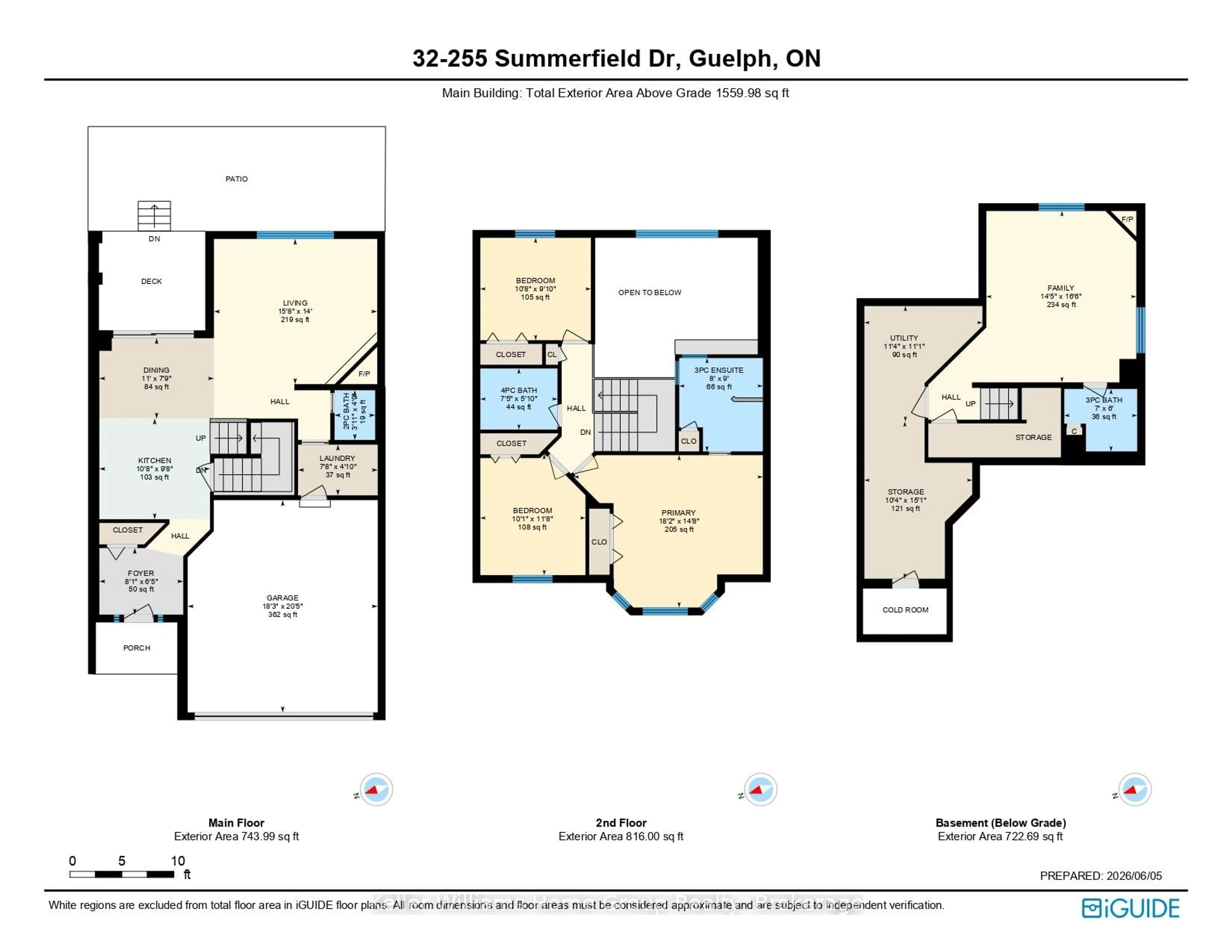 Floor plan for 255 Summerfield Dr #32, Guelph Ontario N1L 0E1