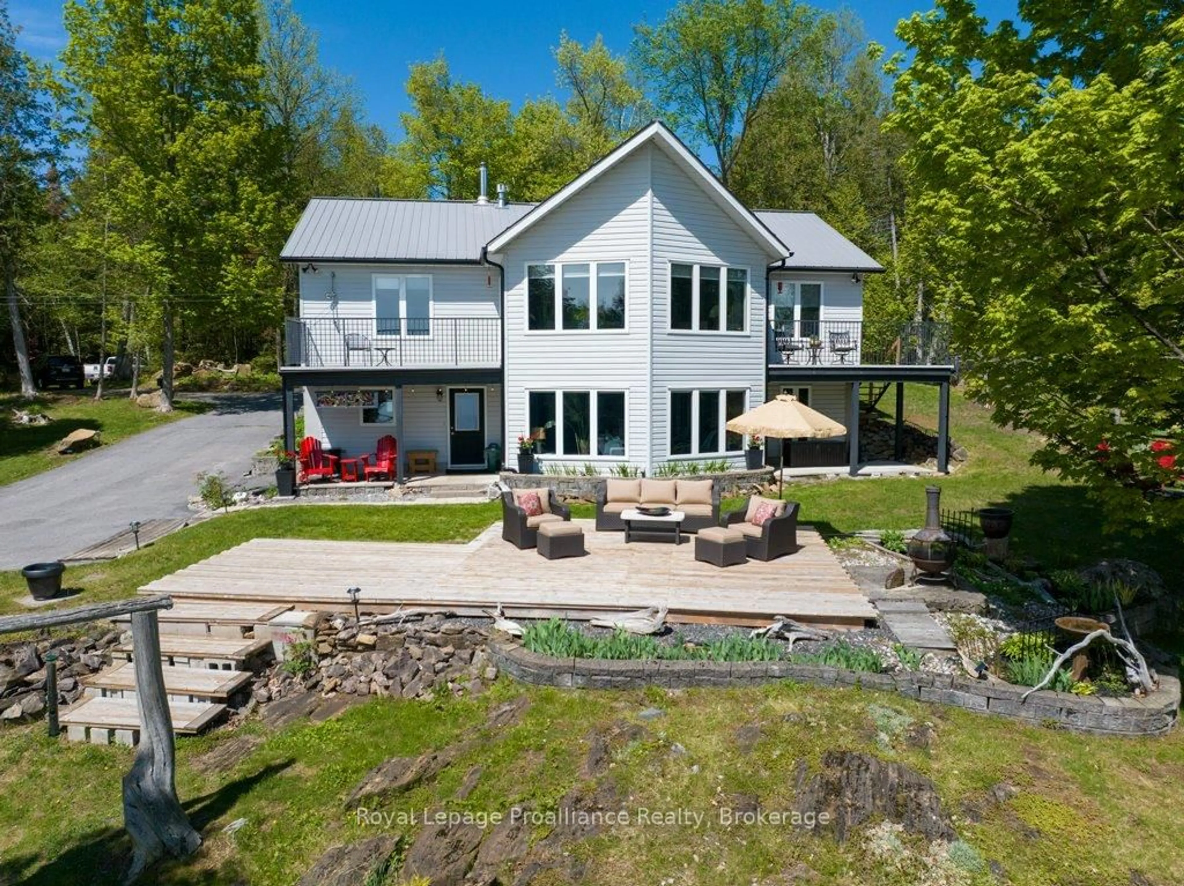 A pic from outside/outdoor area/front of a property/back of a property/a pic from drone, water/lake/river/ocean view for 5317 Ardoch Rd, Ardoch Ontario K0H 1C0