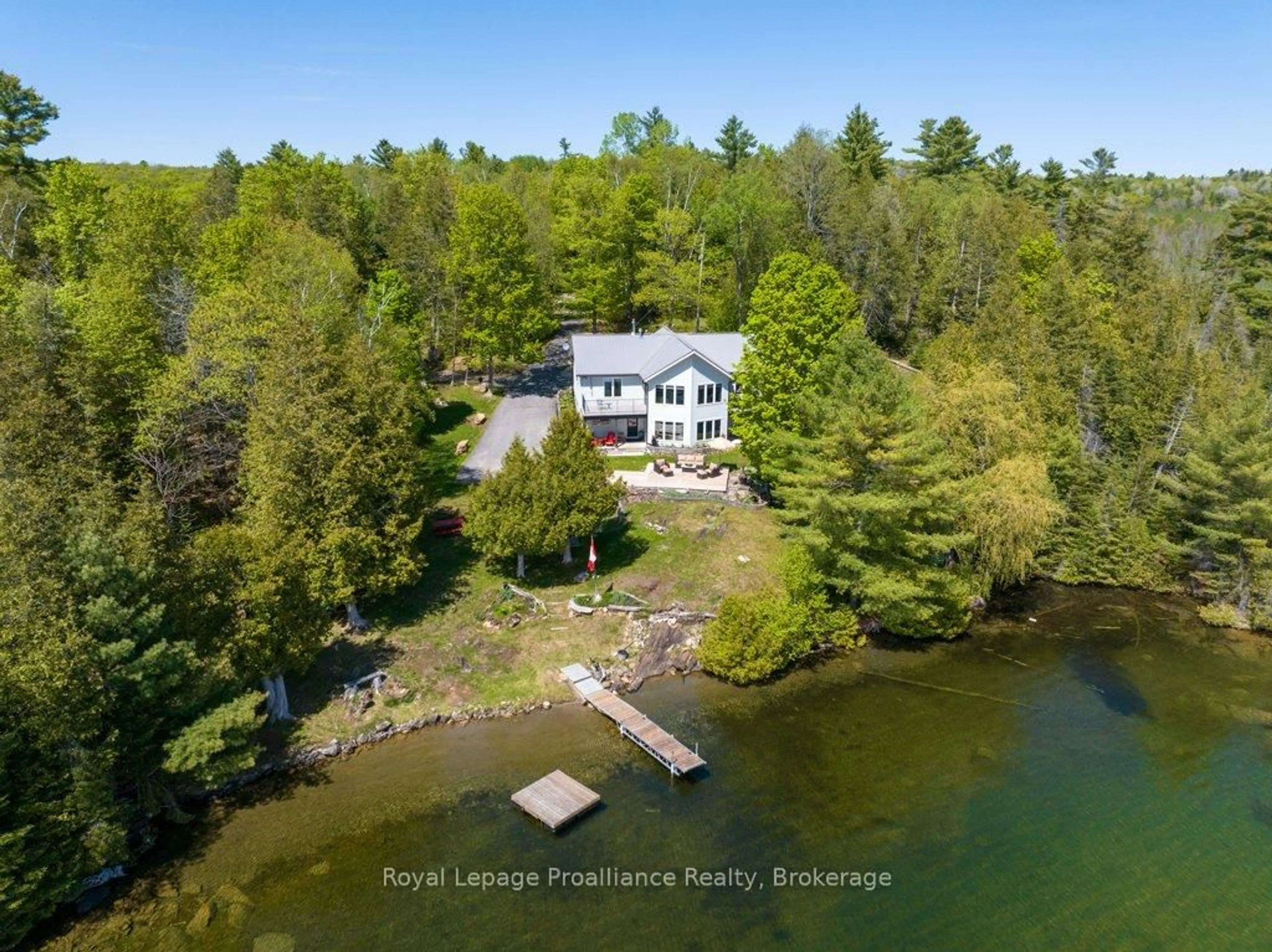 A pic from outside/outdoor area/front of a property/back of a property/a pic from drone, water/lake/river/ocean view for 5317 Ardoch Rd, Ardoch Ontario K0H 1C0