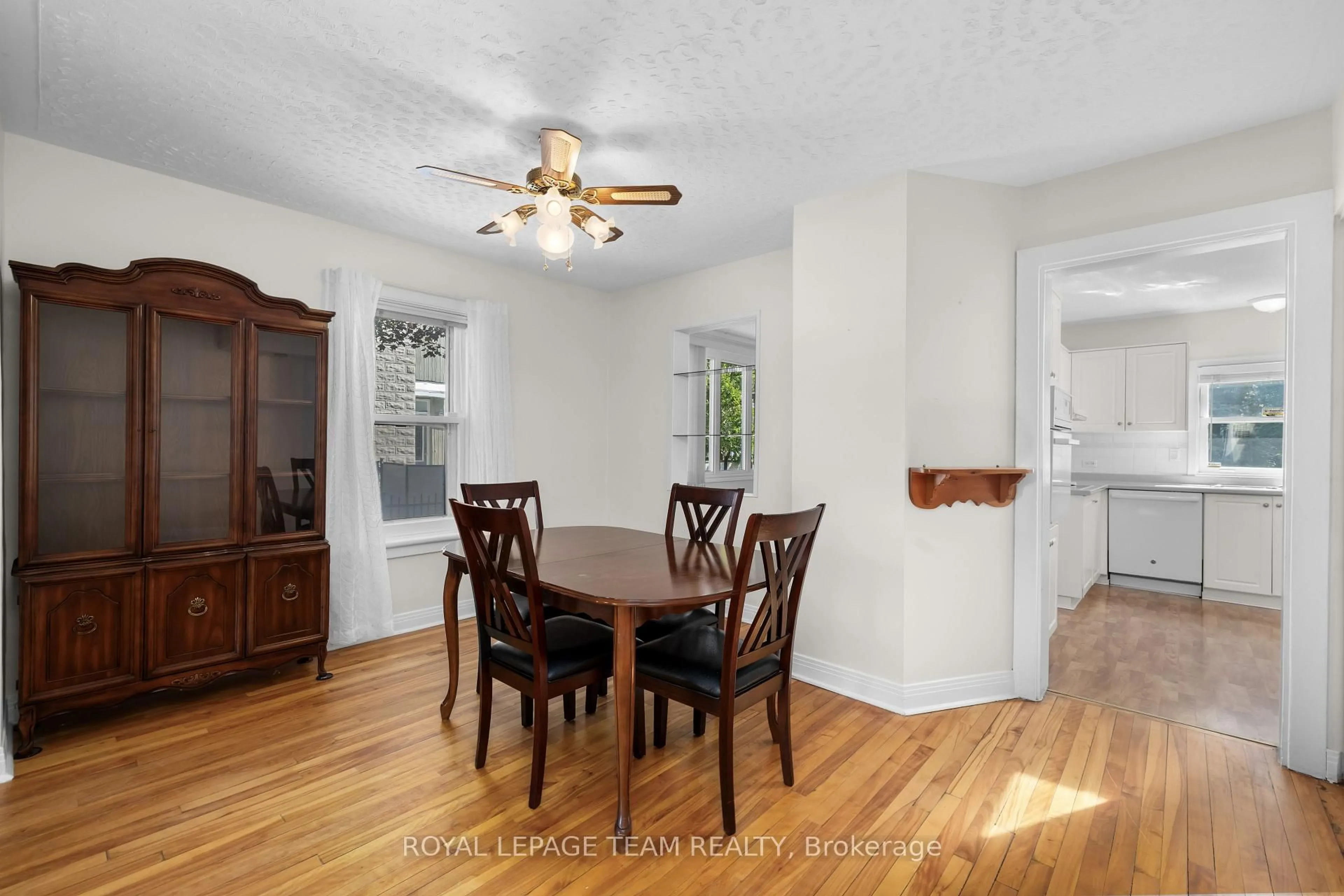 Dining room, wood/laminate floor for 35 Springfield Rd, Ottawa Ontario K1M 1C8
