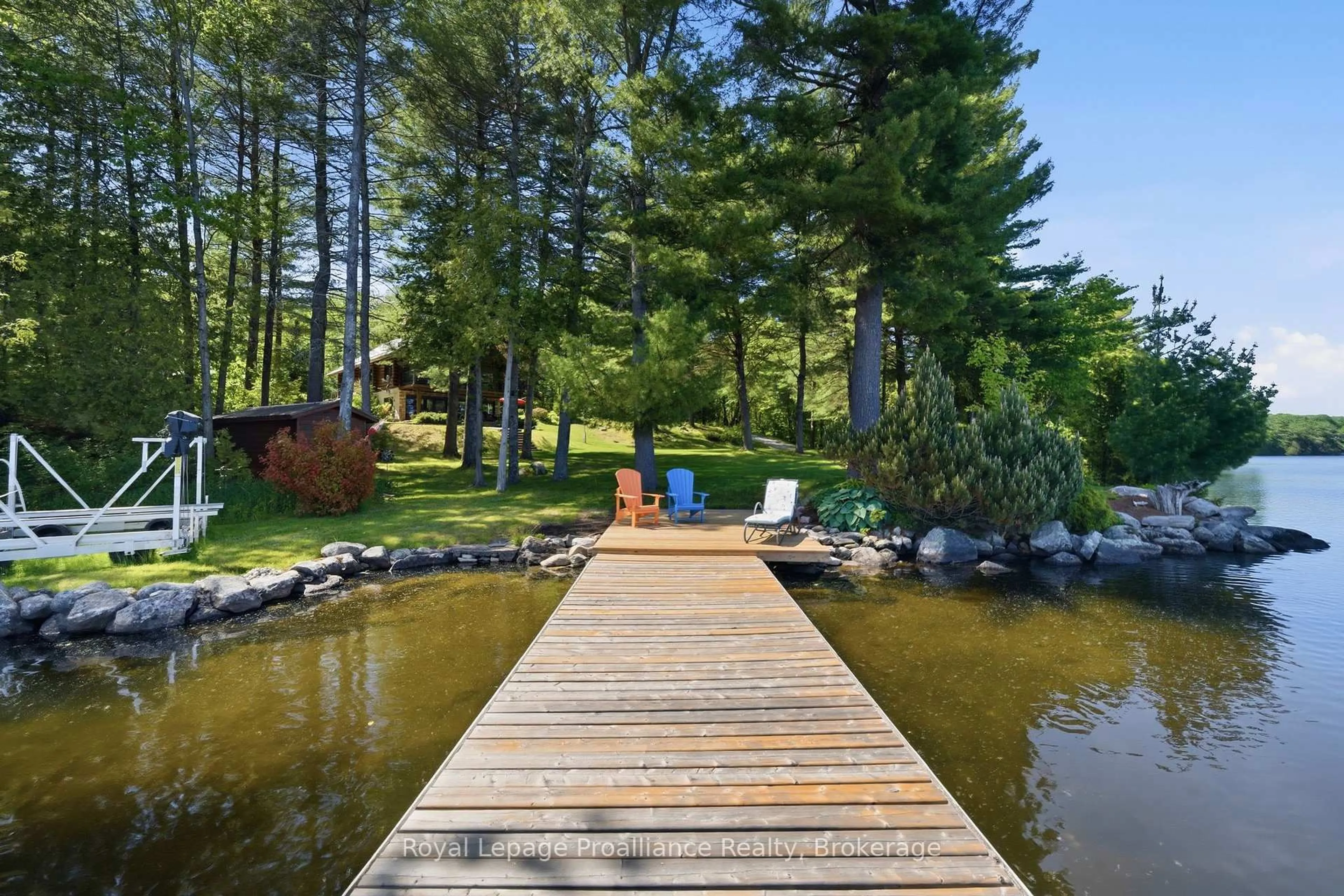 Patio, water/lake/river/ocean view for 1435 Whites Rd, Arden Ontario K0H 1B0