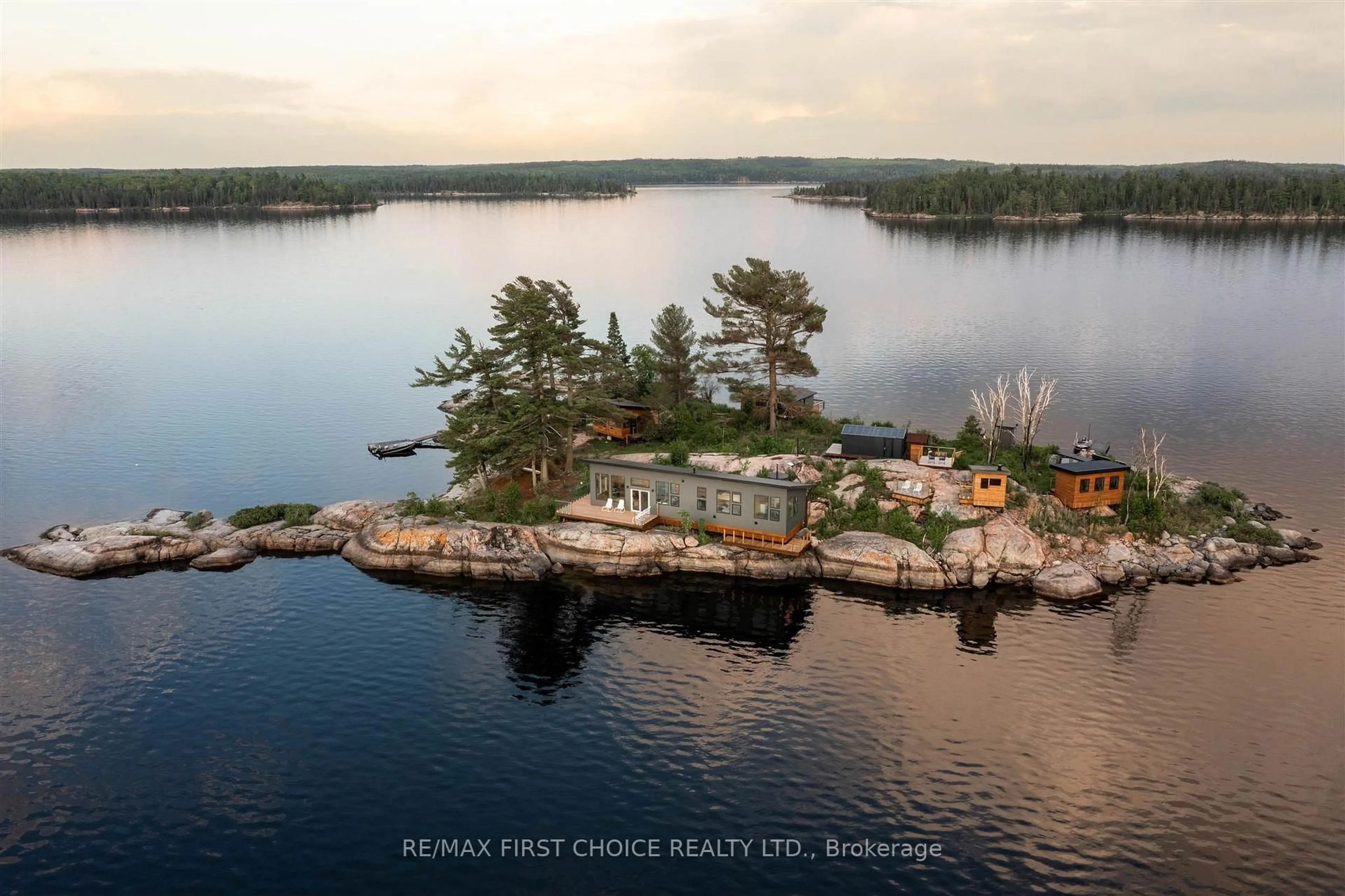 A pic from outside/outdoor area/front of a property/back of a property/a pic from drone, water/lake/river/ocean view for Island S900 Little Sand Lake, Kenora Remote Area Ontario P0X 1J0