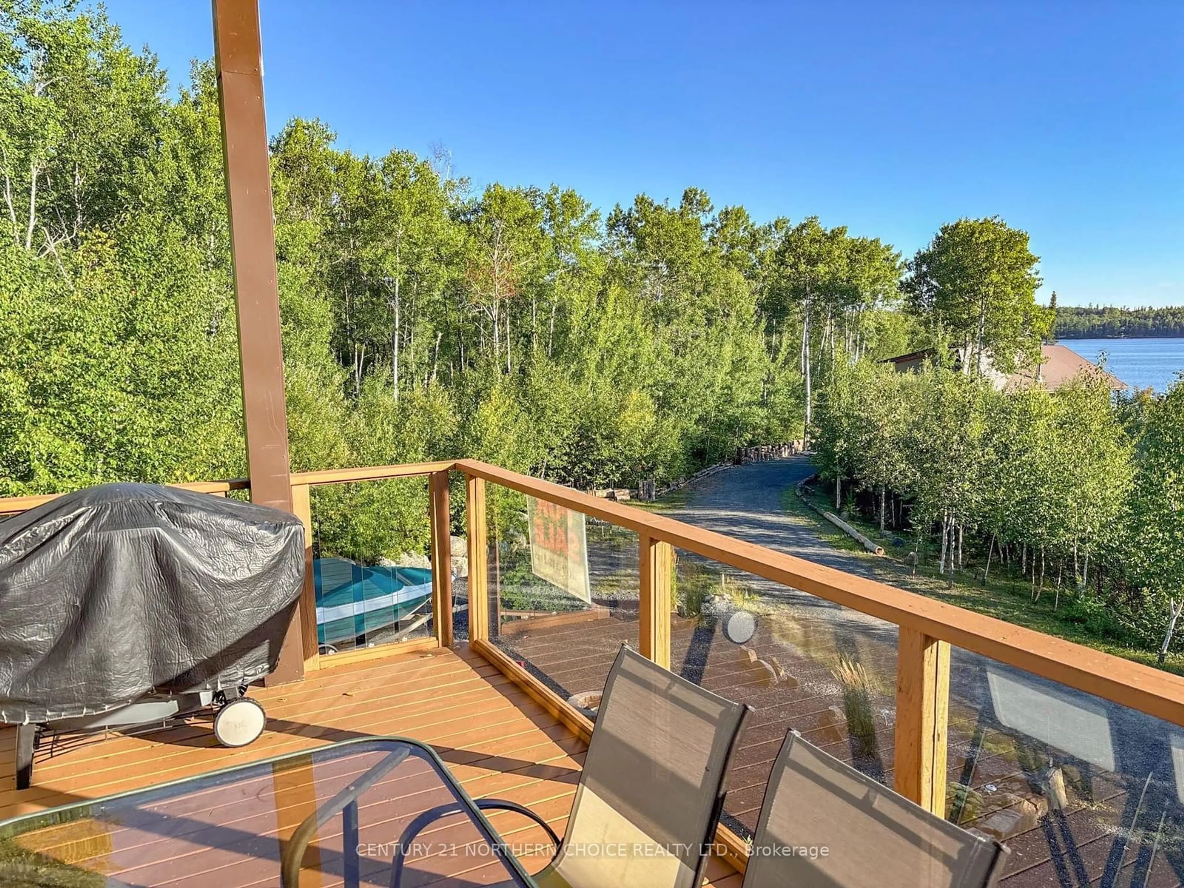 Patio, water/lake/river/ocean view for 25 Royal Lake, Kenora Remote Area Ontario P0X 1S0