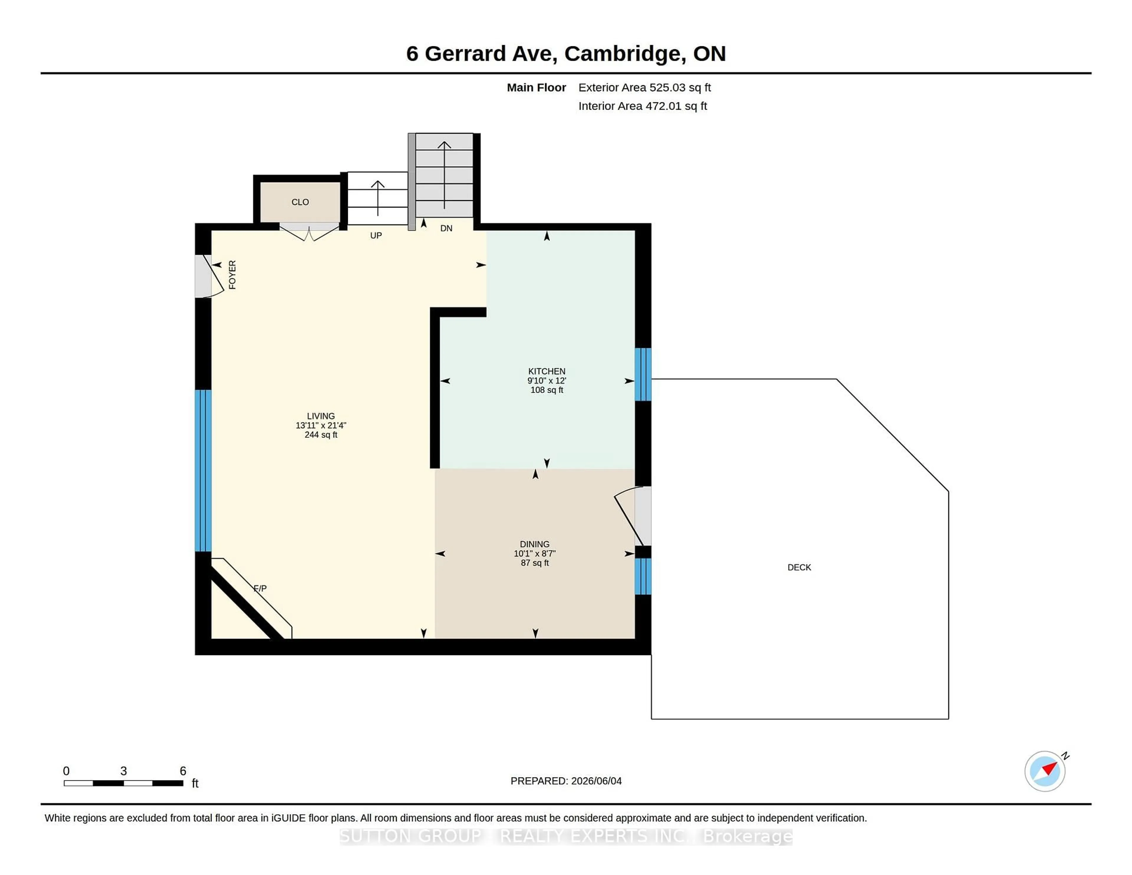 Floor plan for 6 Gerrard Ave, Cambridge Ontario N3C 2R6