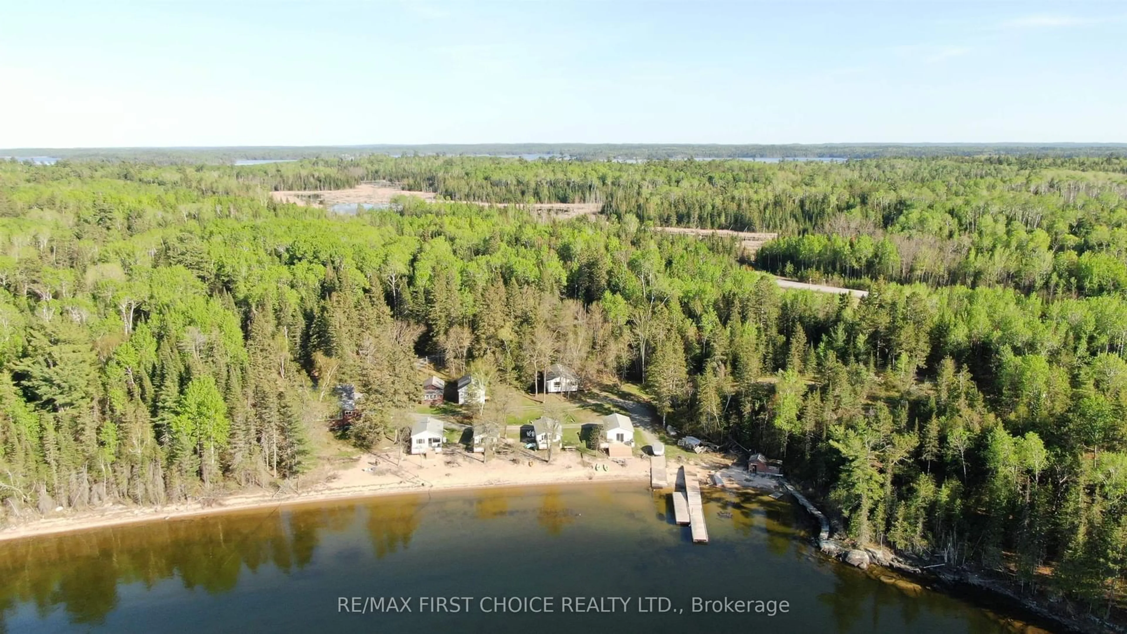 A pic from outside/outdoor area/front of a property/back of a property/a pic from drone, water/lake/river/ocean view for 20 Lebrons Rd, Sioux Narrows-Nestor Falls Ontario P0X 1N0