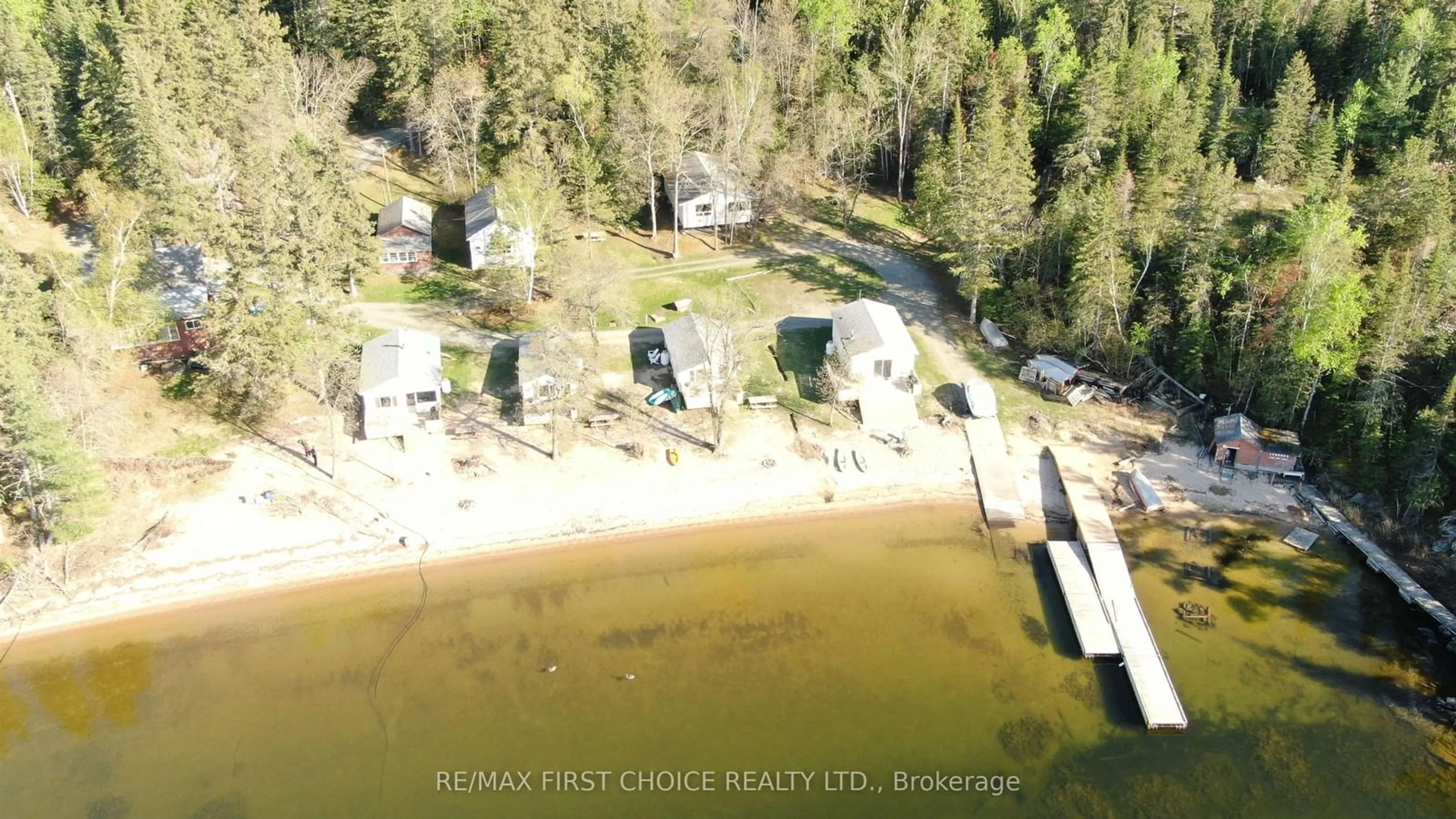 A pic from outside/outdoor area/front of a property/back of a property/a pic from drone, water/lake/river/ocean view for 20 Lebrons Rd, Sioux Narrows-Nestor Falls Ontario P0X 1N0