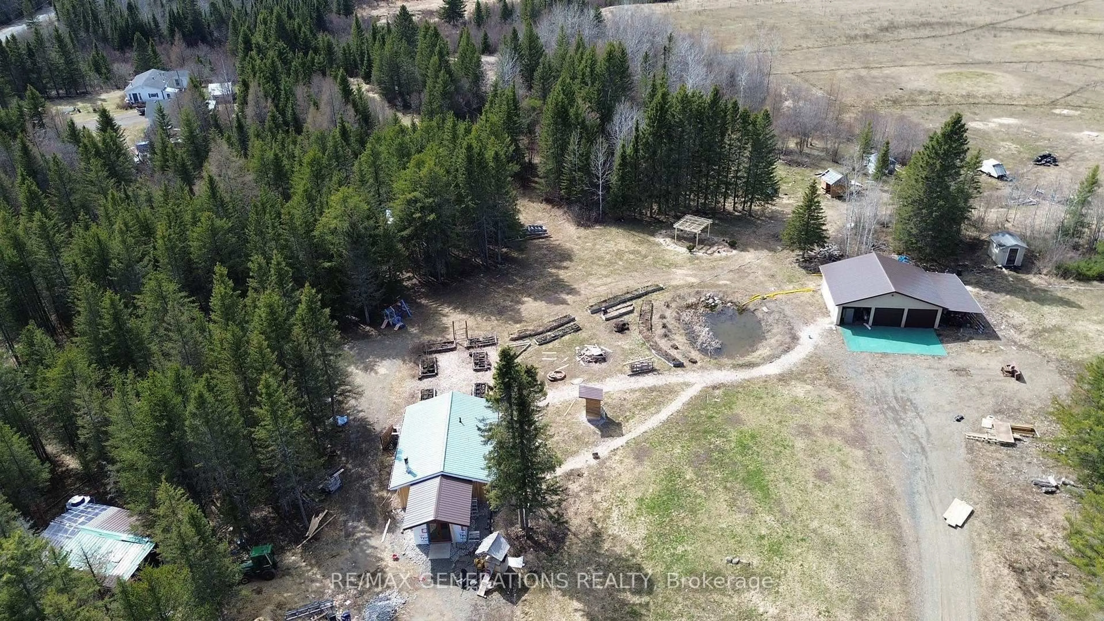 A pic from outside/outdoor area/front of a property/back of a property/a pic from drone, unknown for 681 East Oliver Lake Rd, Neebing Ontario P7L 0E5