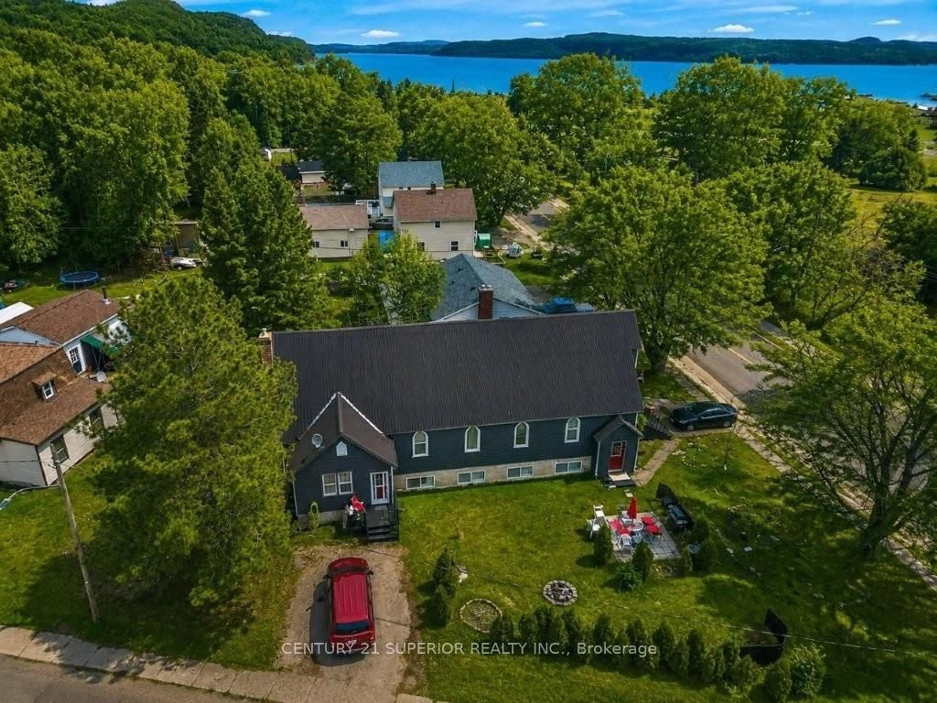A pic from outside/outdoor area/front of a property/back of a property/a pic from drone, water/lake/river/ocean view for 19 White Boulevard, Red Rock Ontario P0T 2P0
