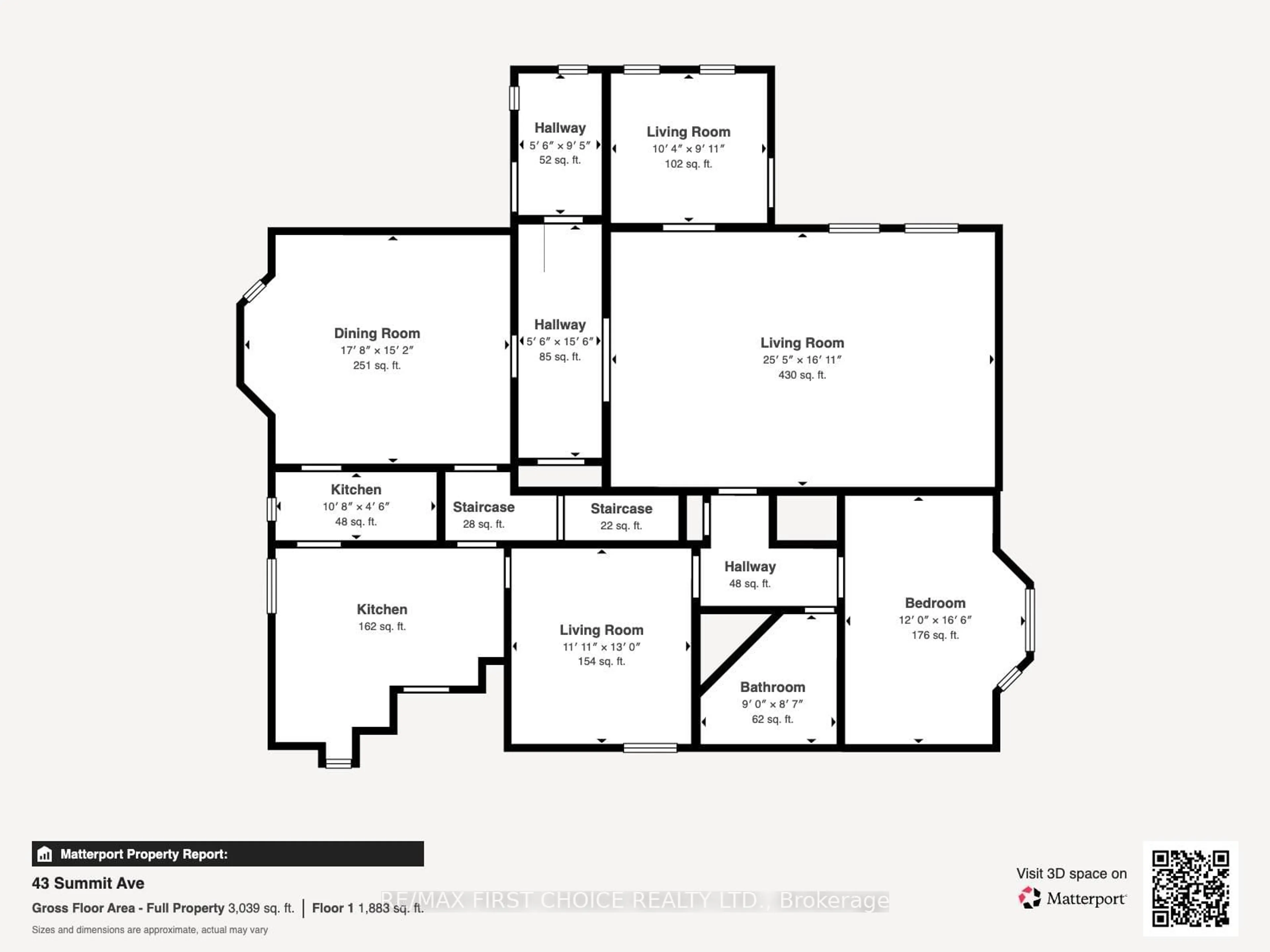 Floor plan for 43 Summit Ave, Thunder Bay Ontario P7B 3N7
