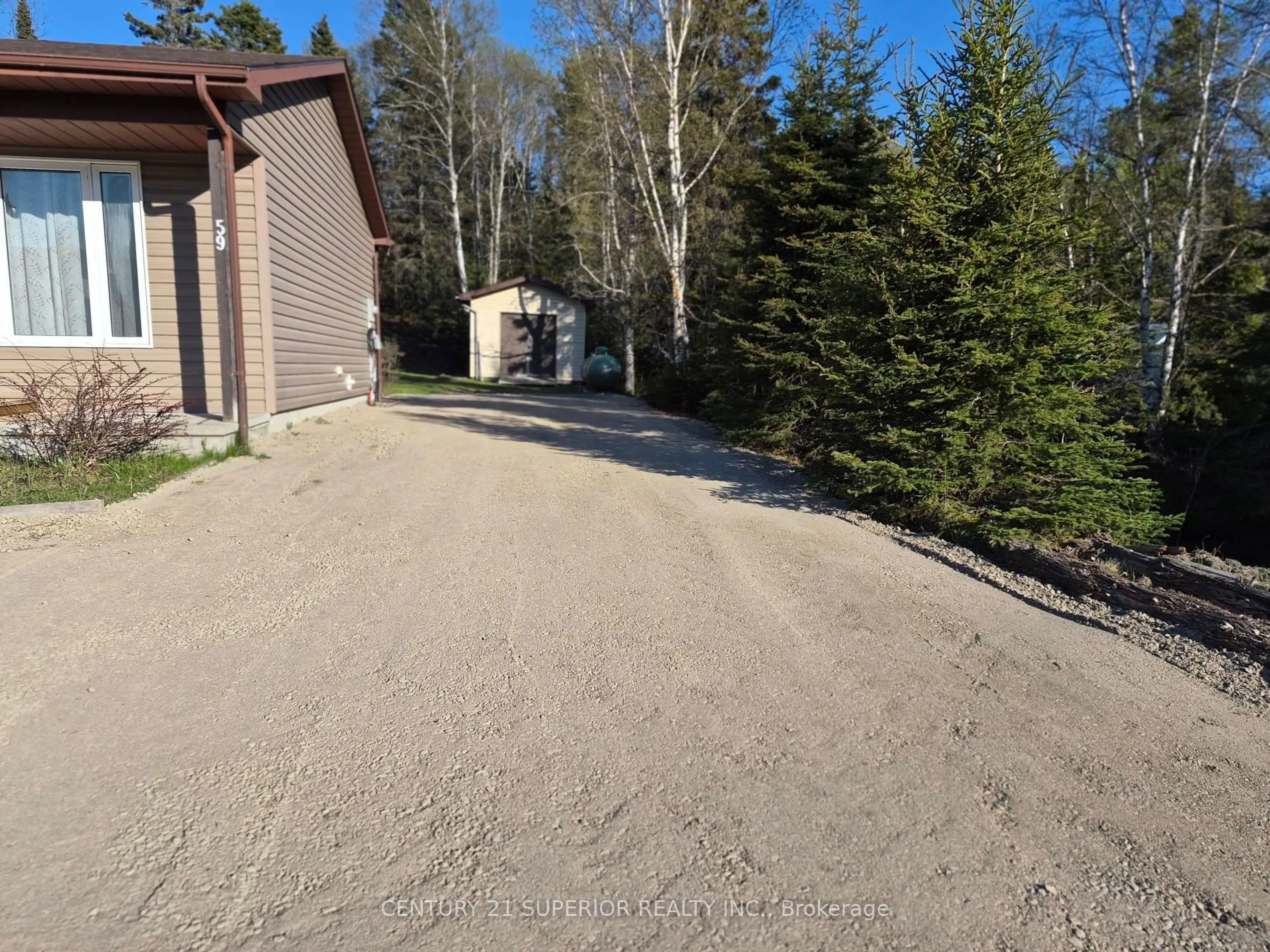 A pic from outside/outdoor area/front of a property/back of a property/a pic from drone, unknown for 59 Hemlo Drive, Marathon Ontario P0T 2E0