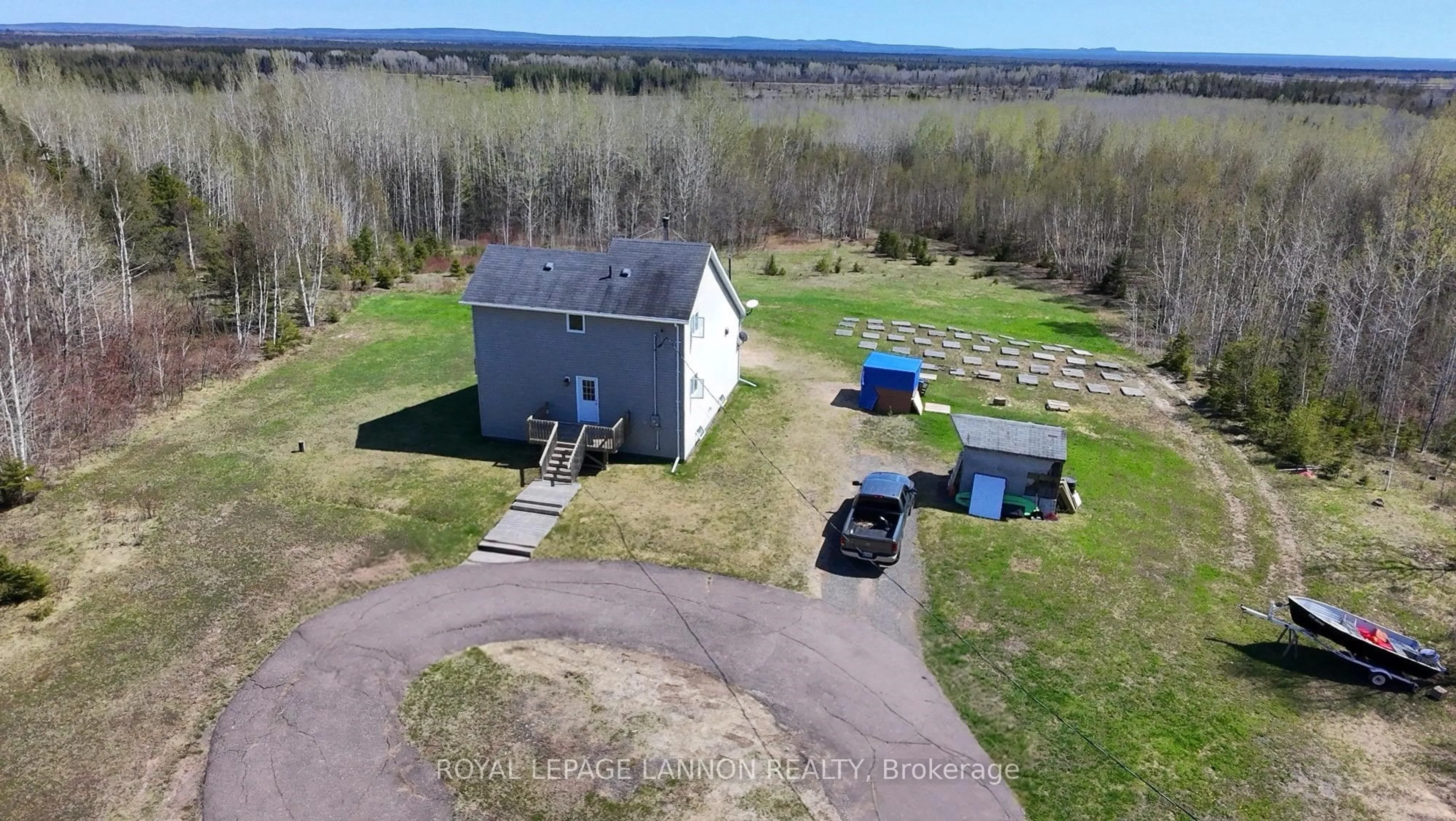 A pic from outside/outdoor area/front of a property/back of a property/a pic from drone, unknown for 230 Hwy 11/17, Thunder Bay Remote Area Ontario P0T 1K0