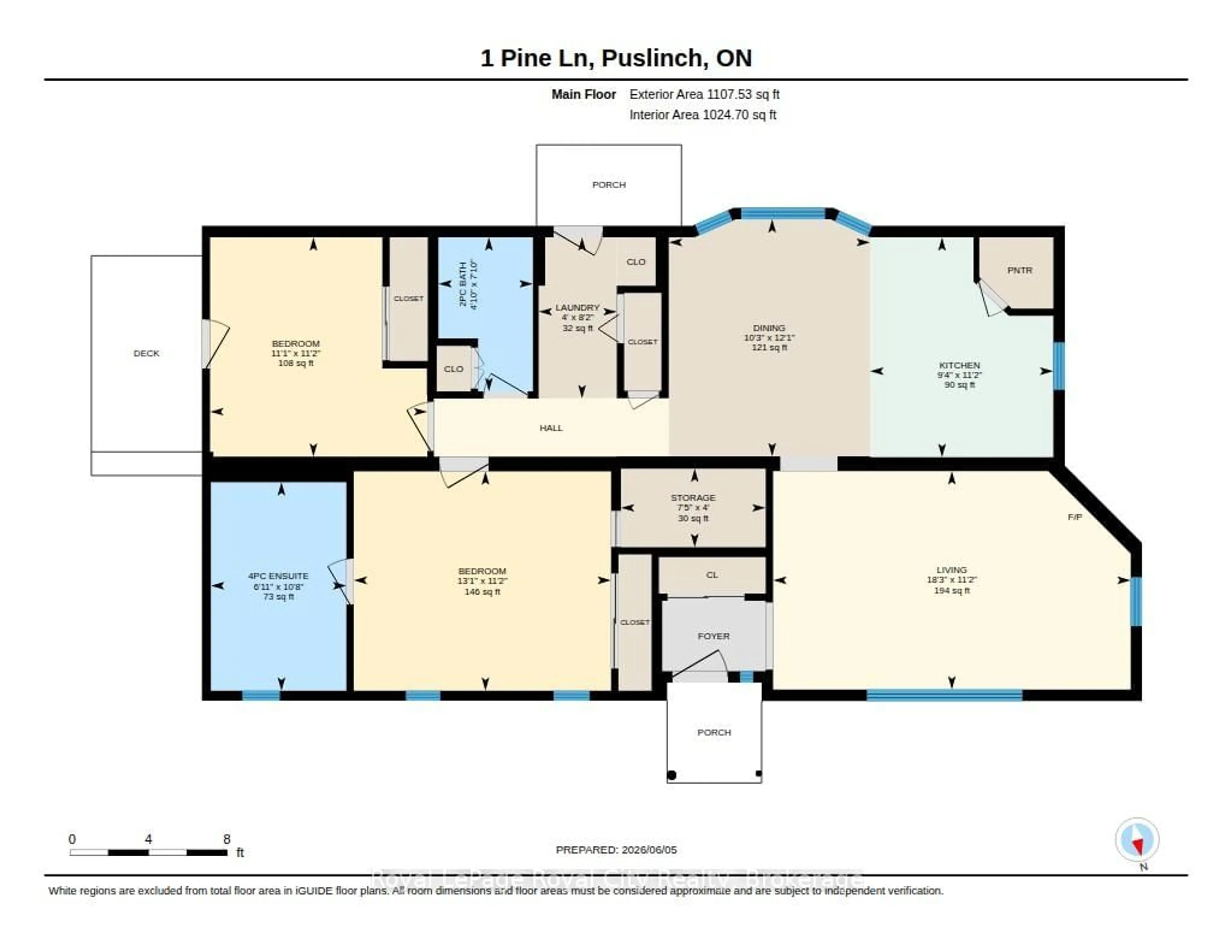 Floor plan for 1 Pine Lane, Puslinch Ontario N0B 2J0